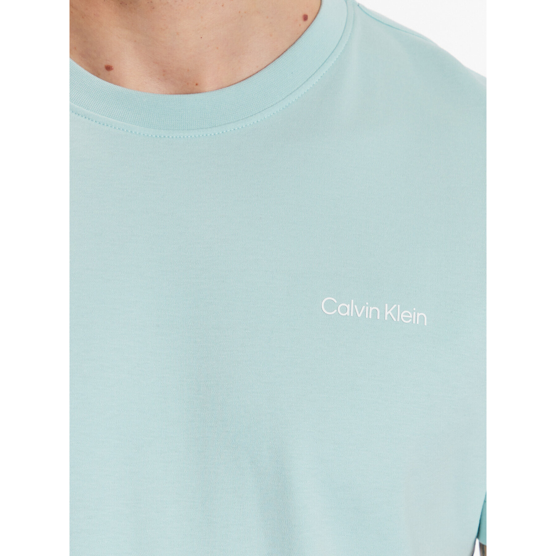 Calvin Klein Тишърт Micro Logo Interlock T-Shirt K10K109894 Син Regular Fit - Pepit.bg