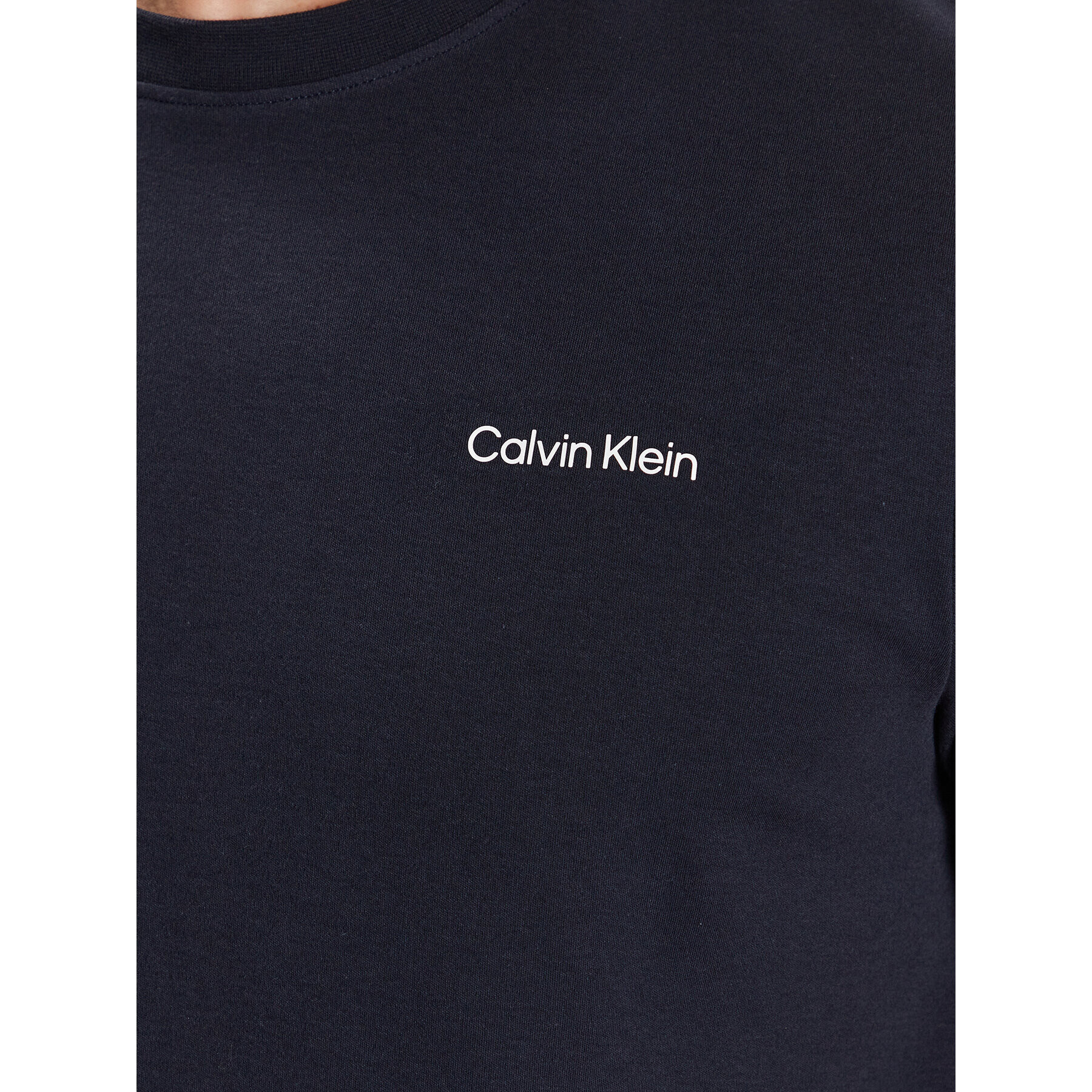 Calvin Klein Тишърт Micro Logo K10K109894 Тъмносин Regular Fit - Pepit.bg