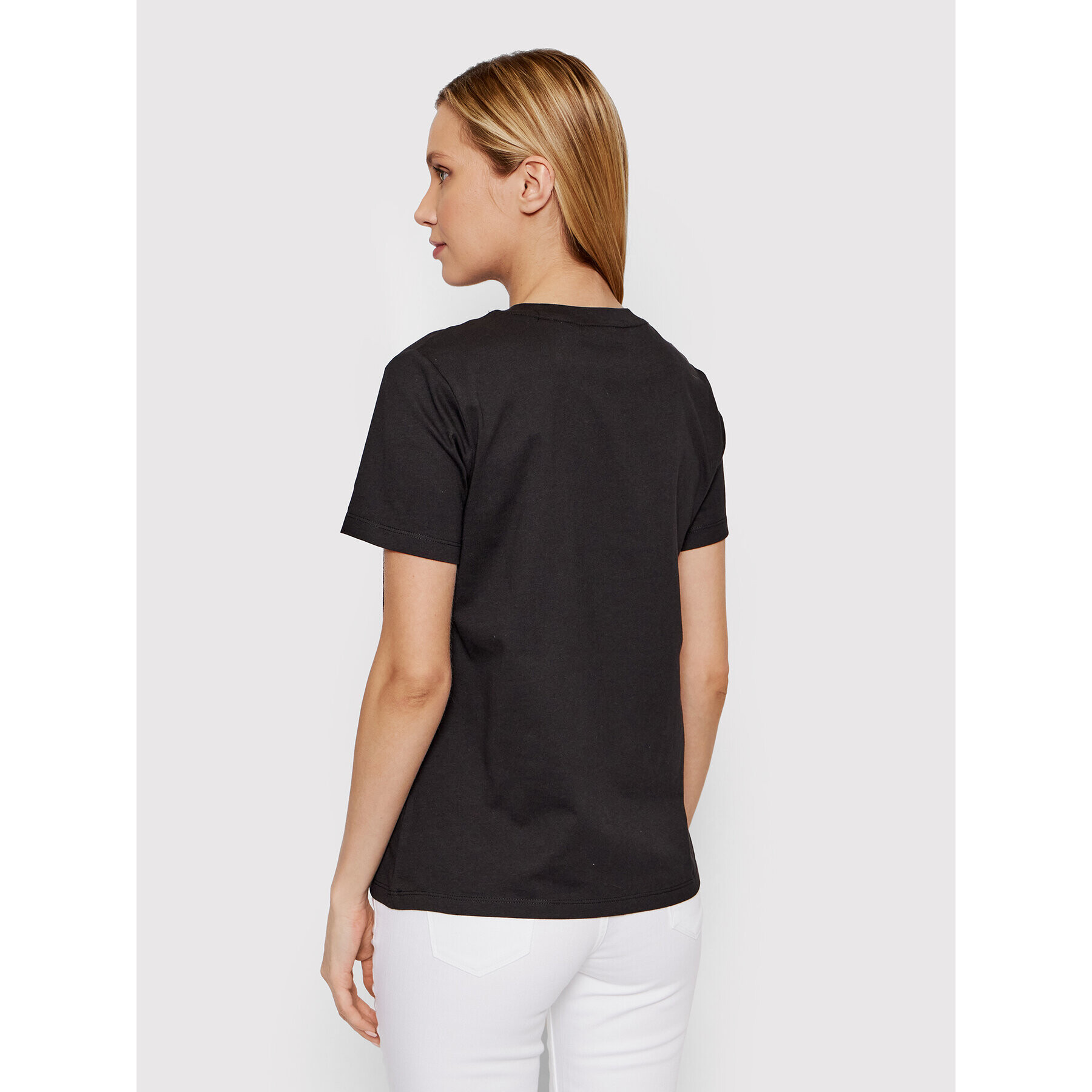 Calvin Klein Тишърт Micro Logo K20K203677 Черен Regular Fit - Pepit.bg