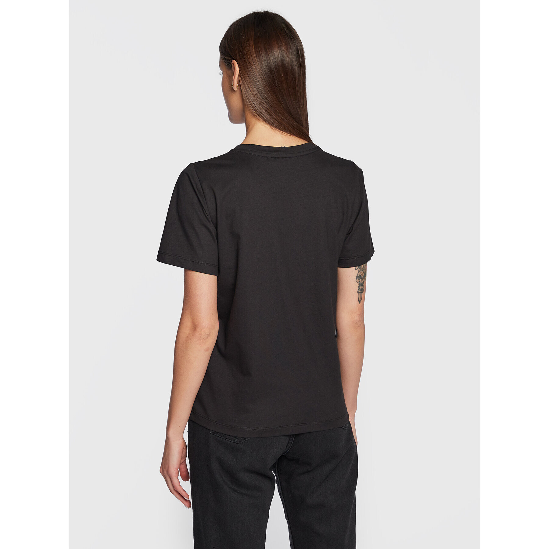 Calvin Klein Тишърт Micro Logo K20K205454 Черен Regular Fit - Pepit.bg