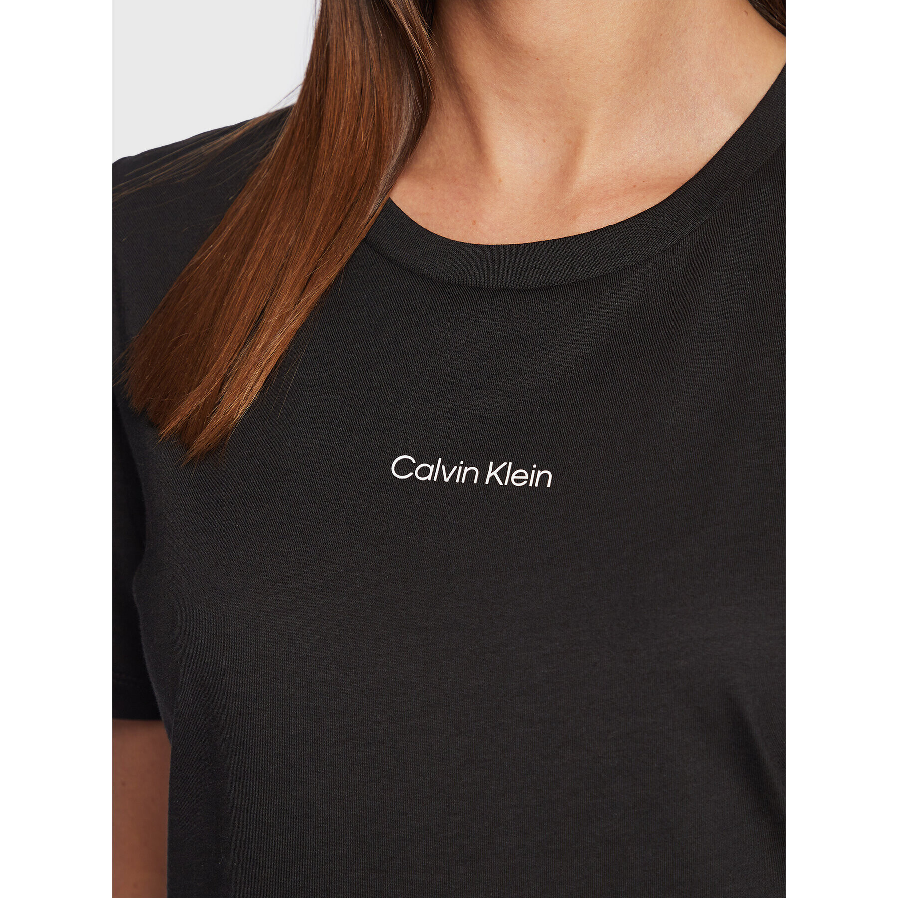 Calvin Klein Тишърт Micro Logo K20K205454 Черен Regular Fit - Pepit.bg