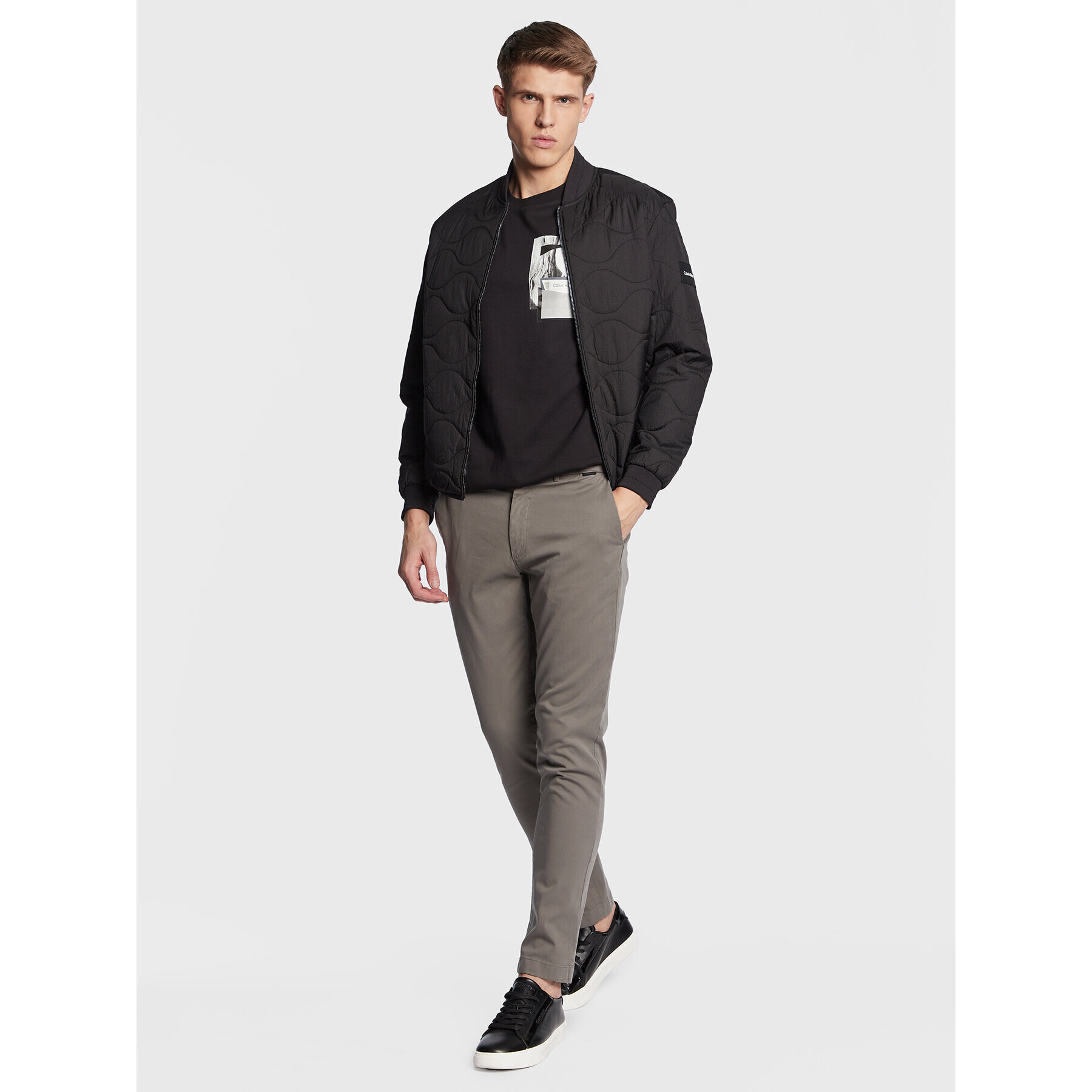 Calvin Klein Тишърт Modern Graphic K10K110792 Черен Regular Fit - Pepit.bg