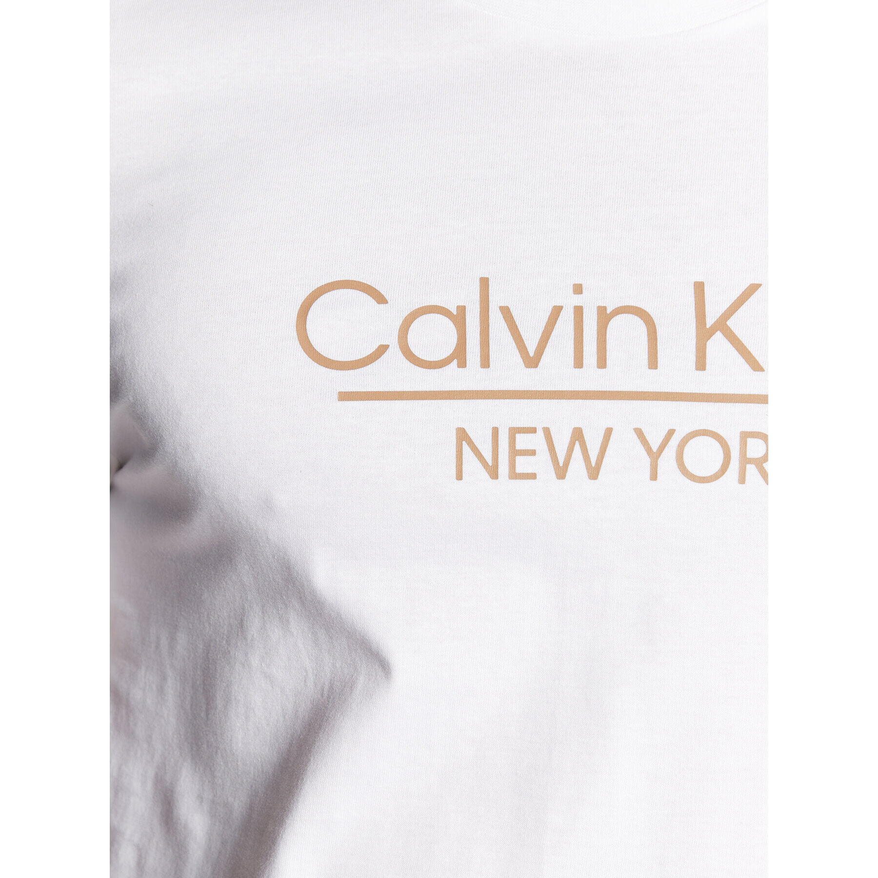 Calvin Klein Тишърт New York Logo K10K110793 Бял Regular Fit - Pepit.bg