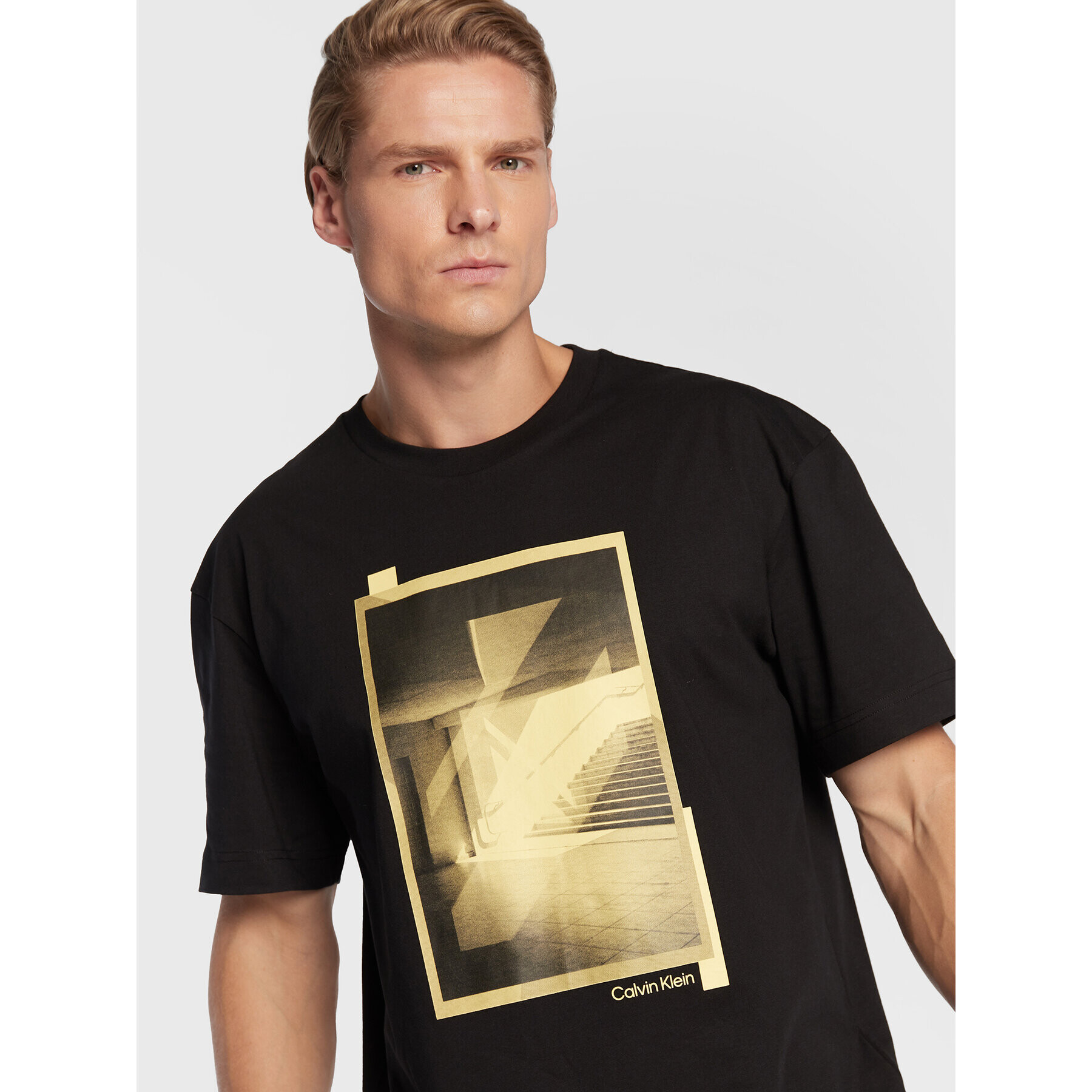 Calvin Klein Тишърт Photo K10K110585 Черен Regular Fit - Pepit.bg