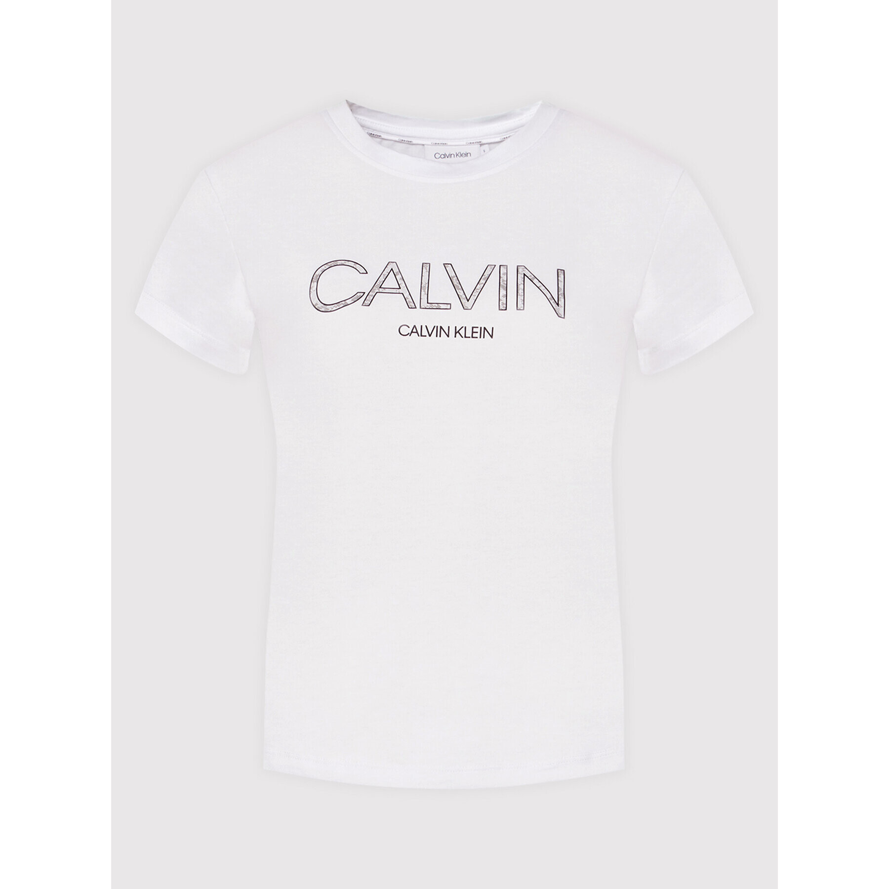 Calvin Klein Тишърт Print K20K202996 Бял Slim Fit - Pepit.bg