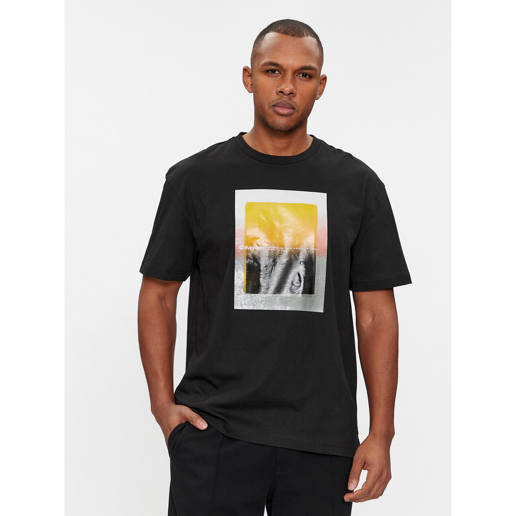 Calvin Klein Тишърт Sense Layer K10K112394 Черен Regular Fit - Pepit.bg