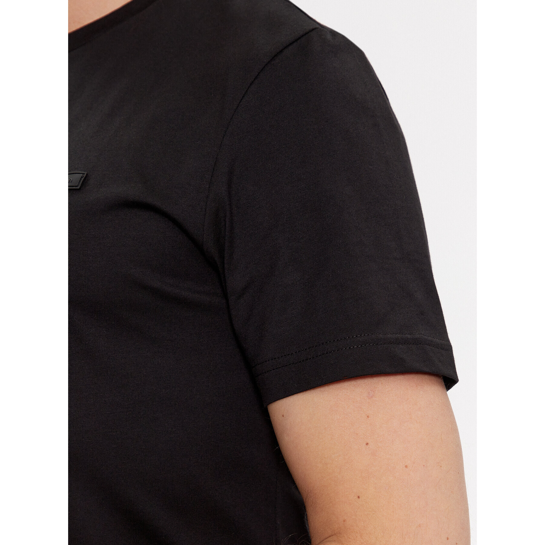 Calvin Klein Тишърт Smooth Cotton T-Shirt K10K112229 Черен Regular Fit - Pepit.bg