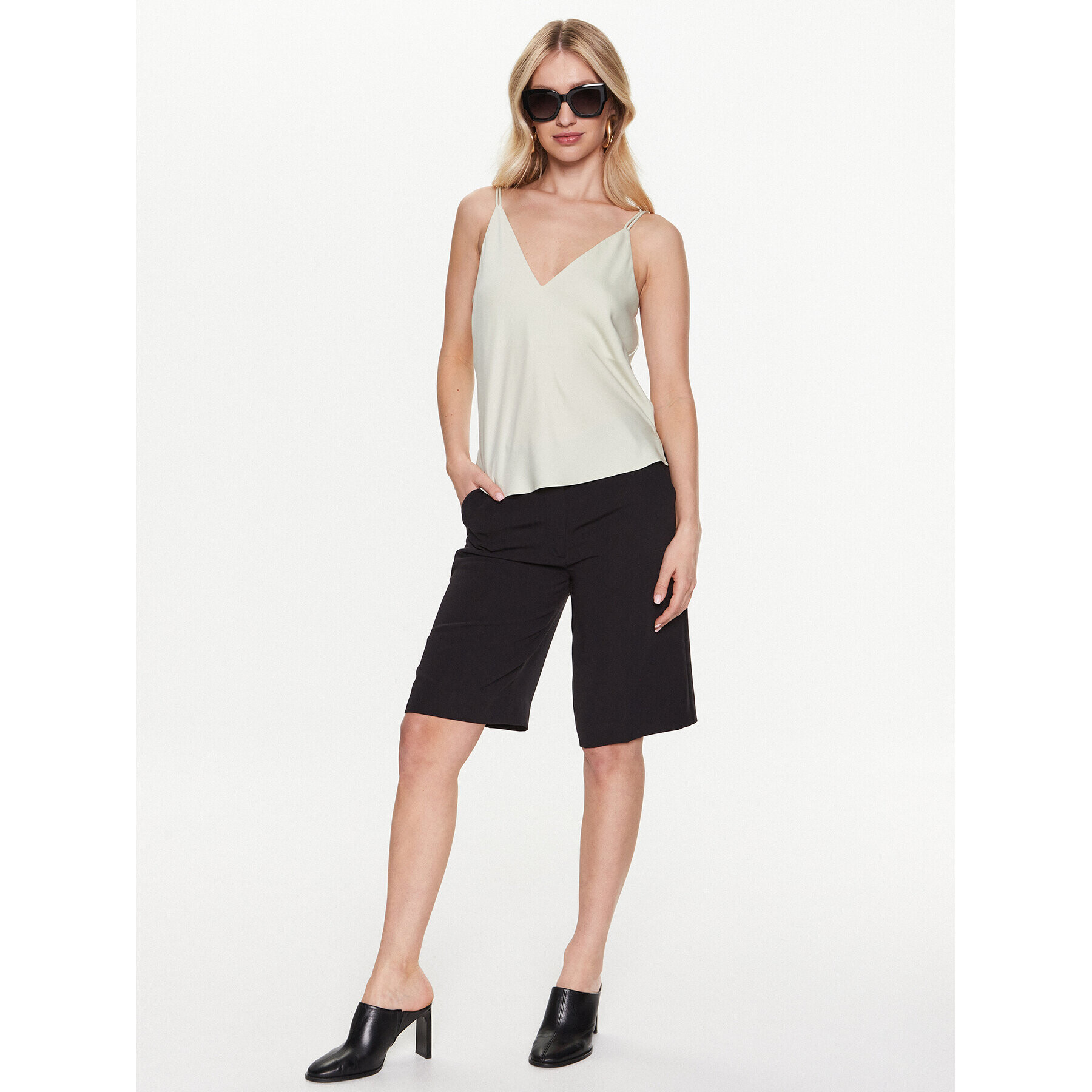 Calvin Klein топ Cami K20K205543 Зелен Regular Fit - Pepit.bg