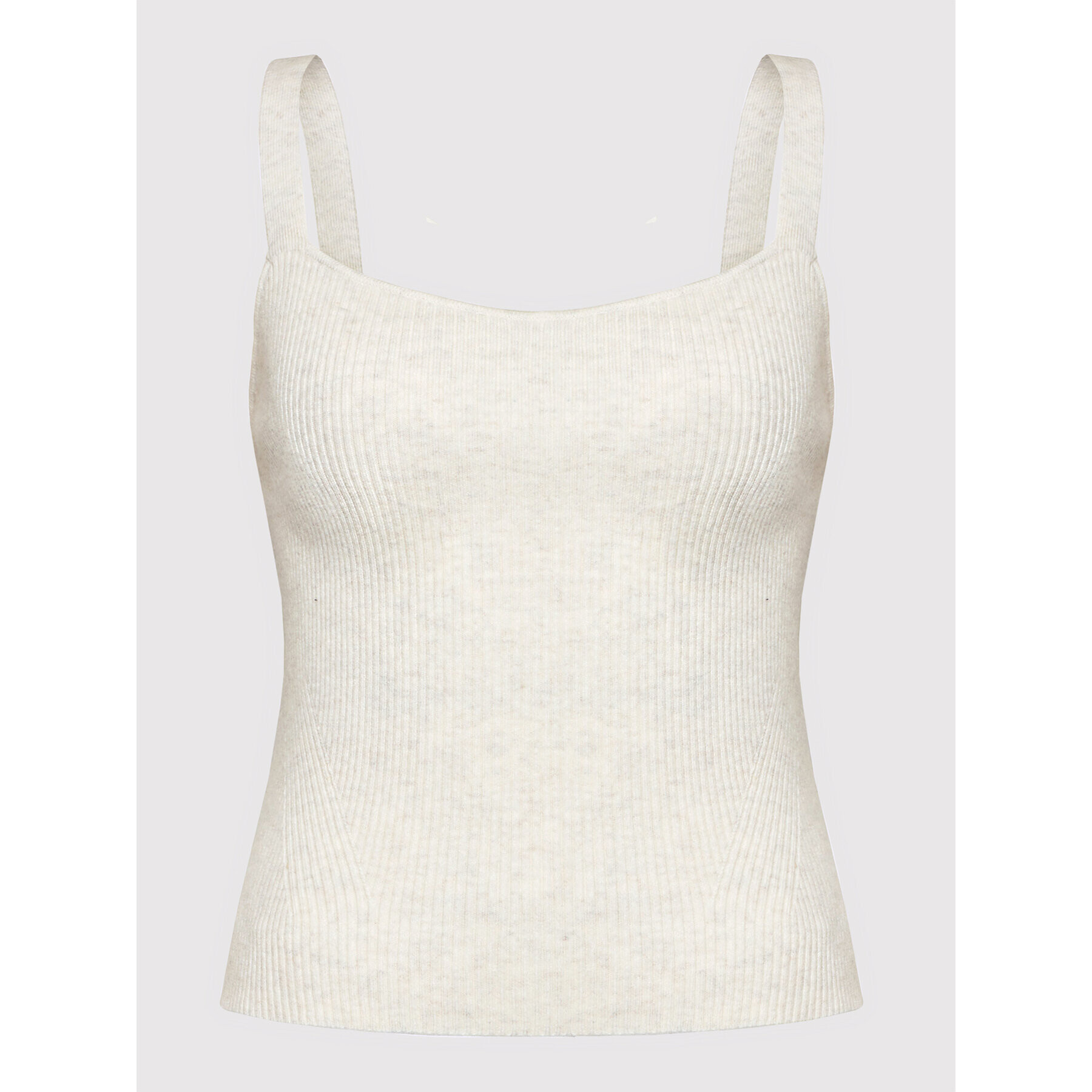 Calvin Klein топ Essential Rib Knitted Cami K20K203478 Бежов Slim Fit - Pepit.bg