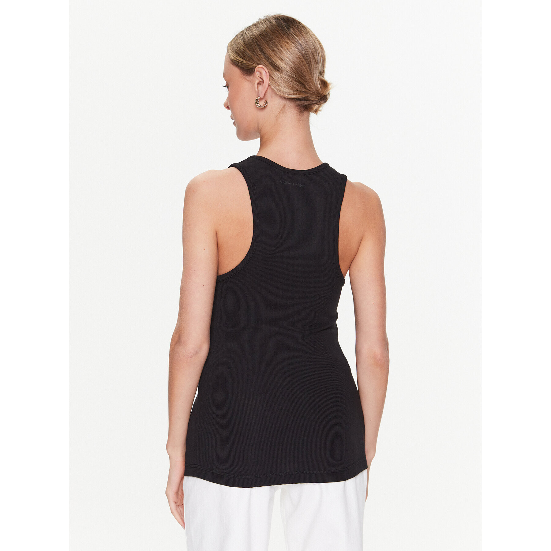 Calvin Klein топ Modal Rib Tank K20K205546 Черен Slim Fit - Pepit.bg