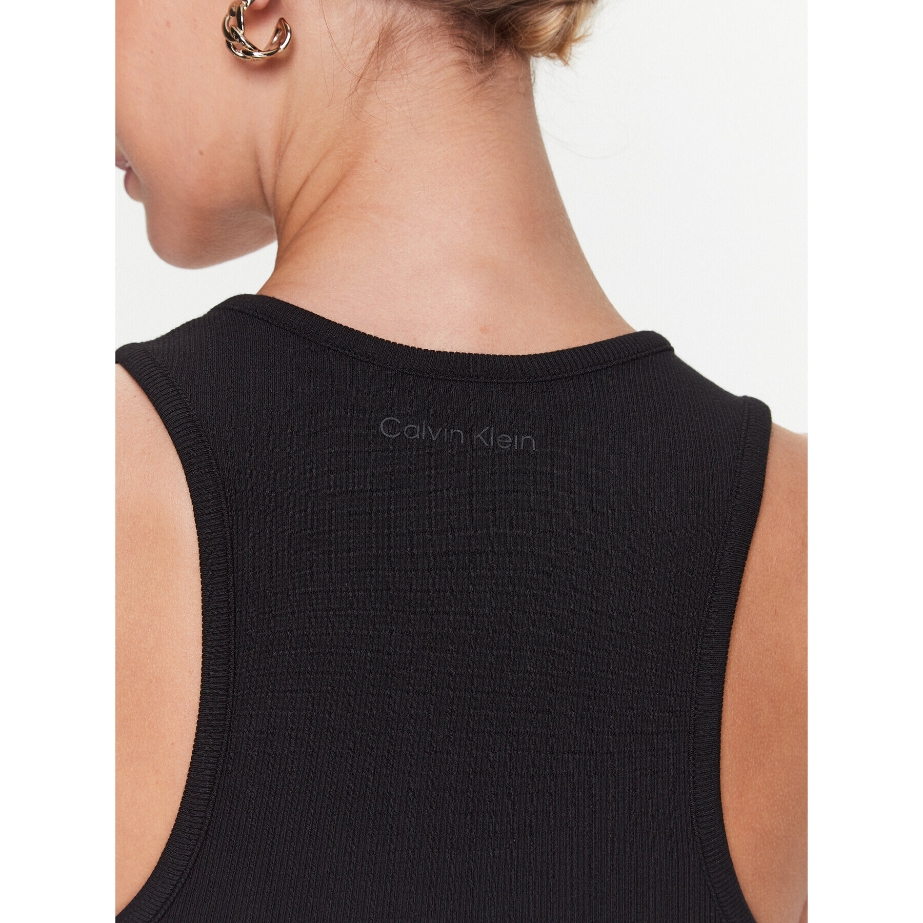 Calvin Klein топ Modal Rib Tank K20K205546 Черен Slim Fit - Pepit.bg