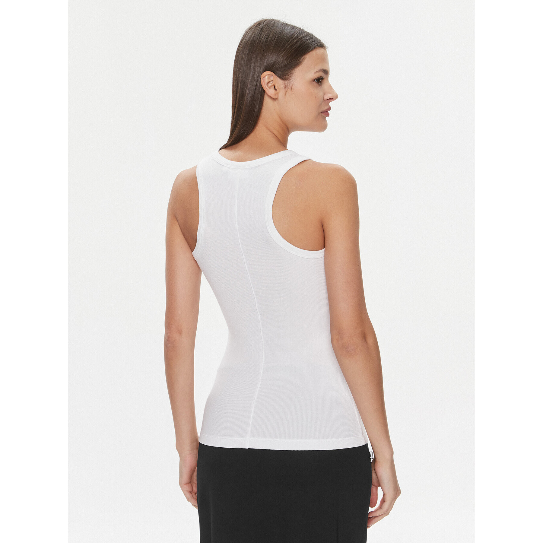 Calvin Klein топ Modal Rib Tank Top K20K206406 Бял Slim Fit - Pepit.bg