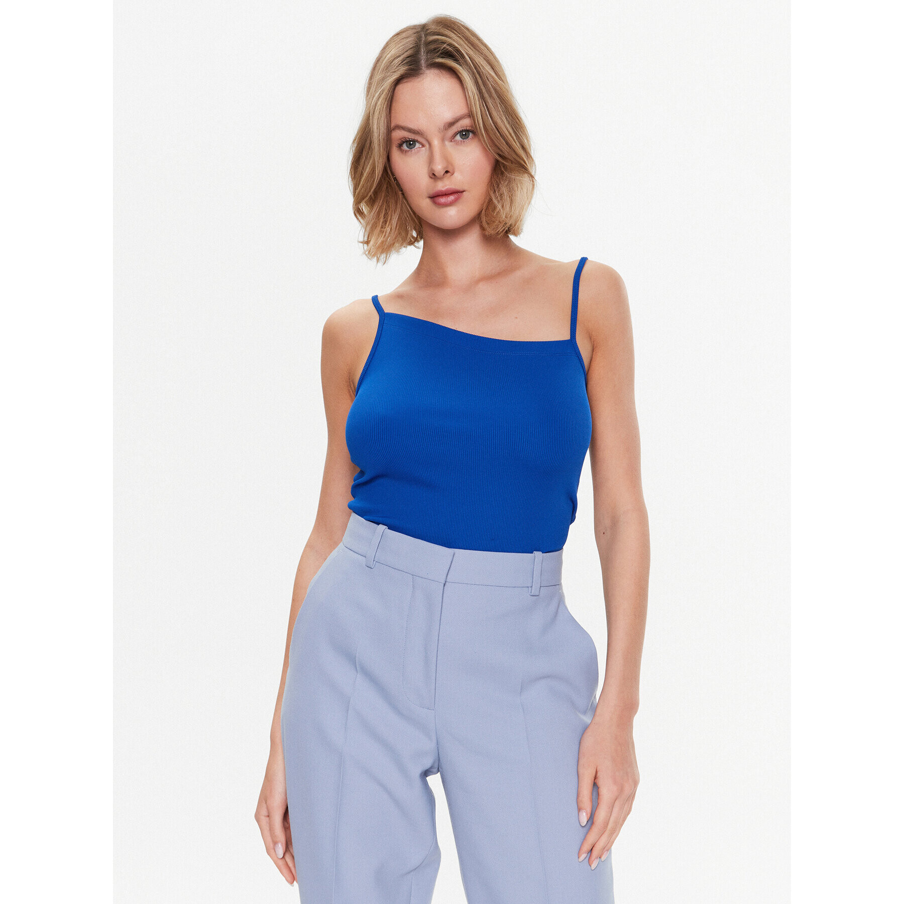 Calvin Klein топ Q-Nova Asymetric K20K205571 Син Slim Fit - Pepit.bg