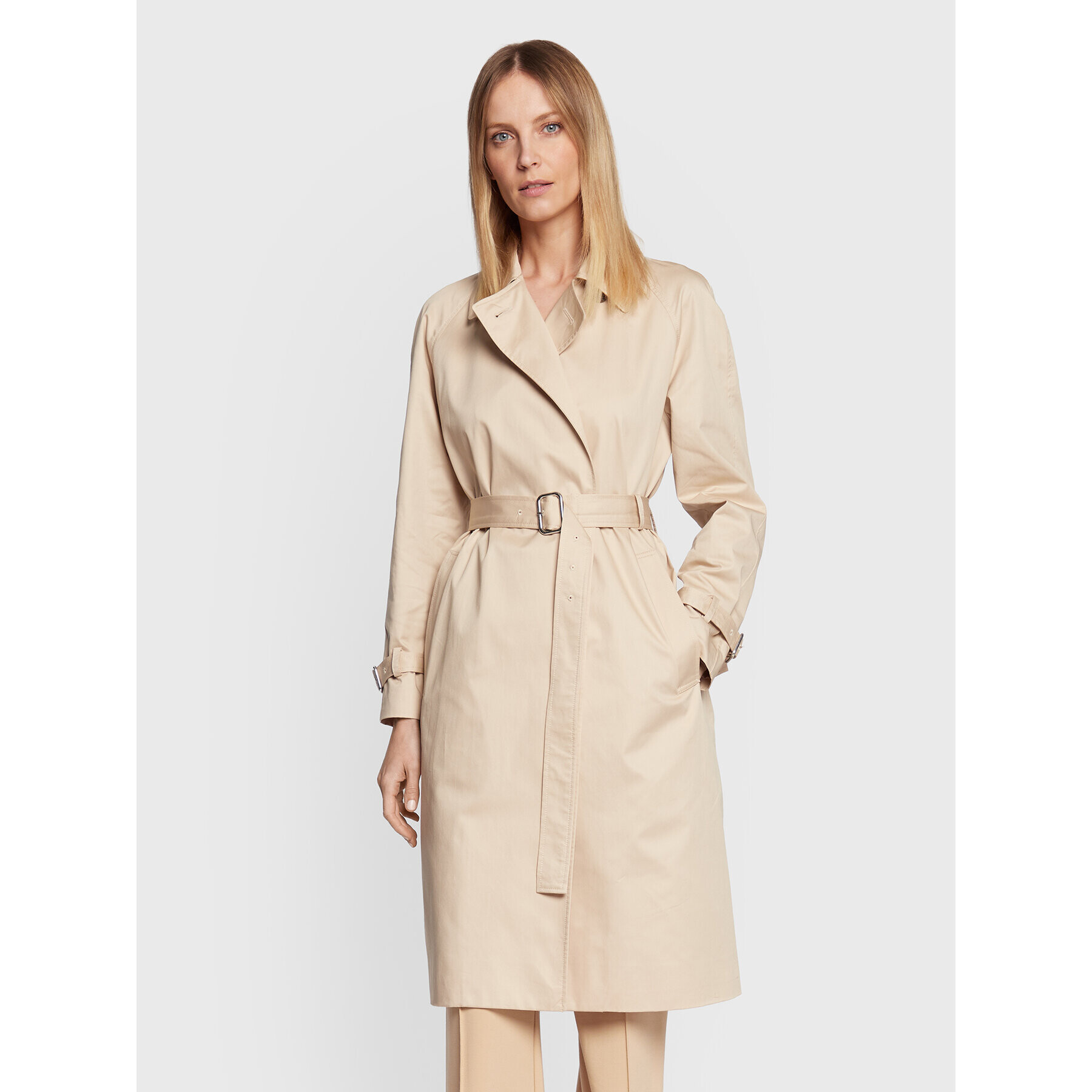 Calvin Klein Тренч Essential K20K204999 Бежов Regular Fit - Pepit.bg