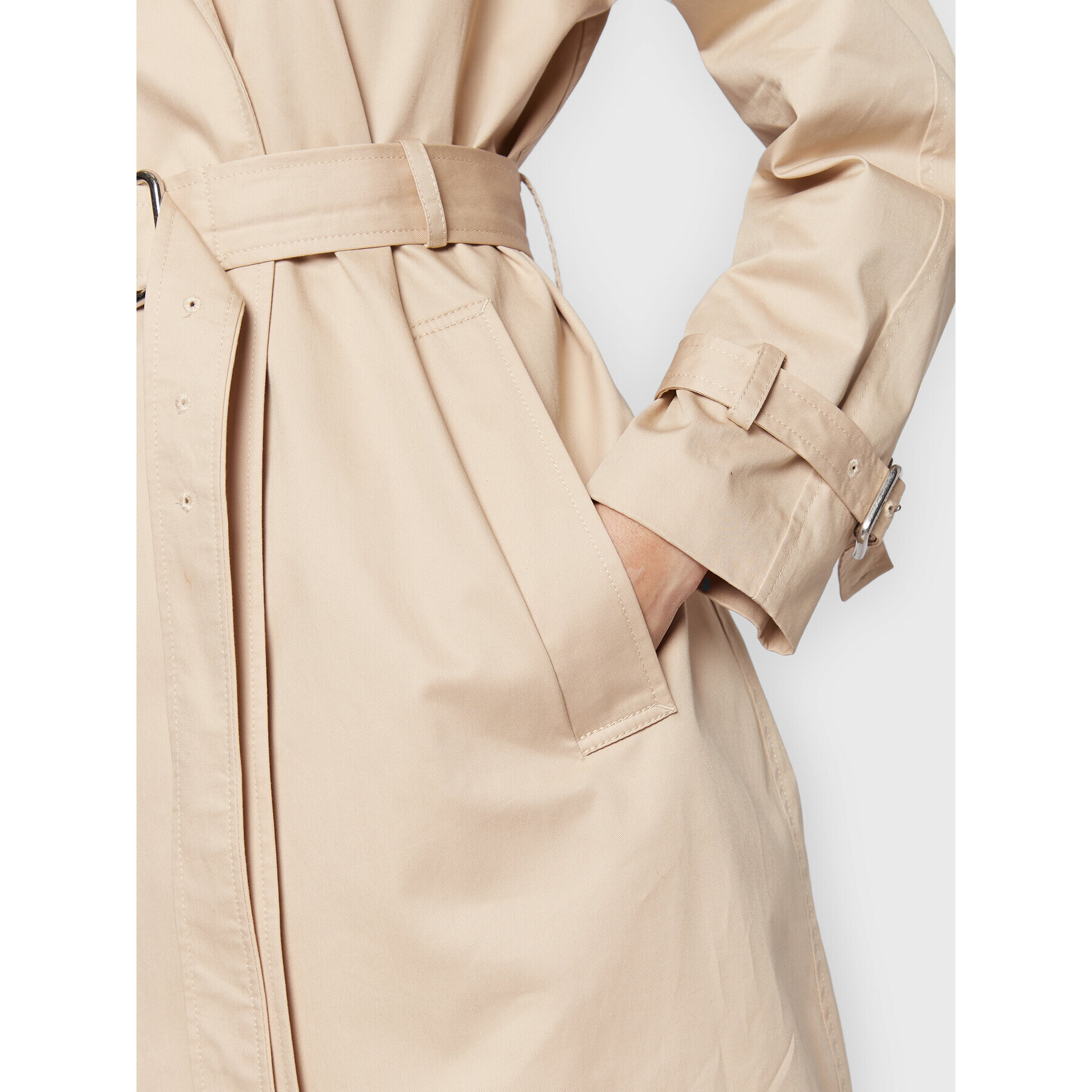 Calvin Klein Тренч Essential K20K204999 Бежов Regular Fit - Pepit.bg
