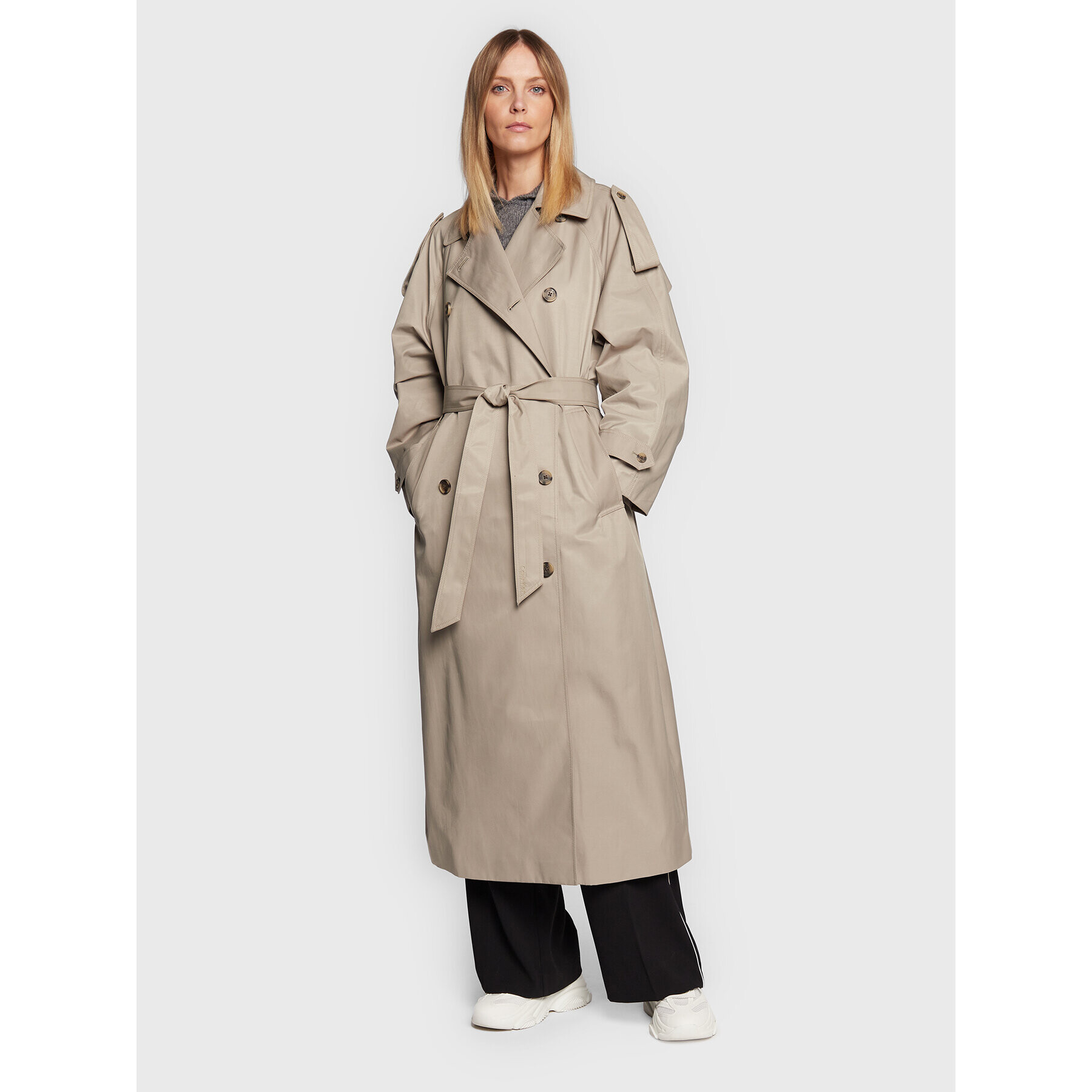 Calvin Klein Тренч K20K204997 Зелен Oversize - Pepit.bg