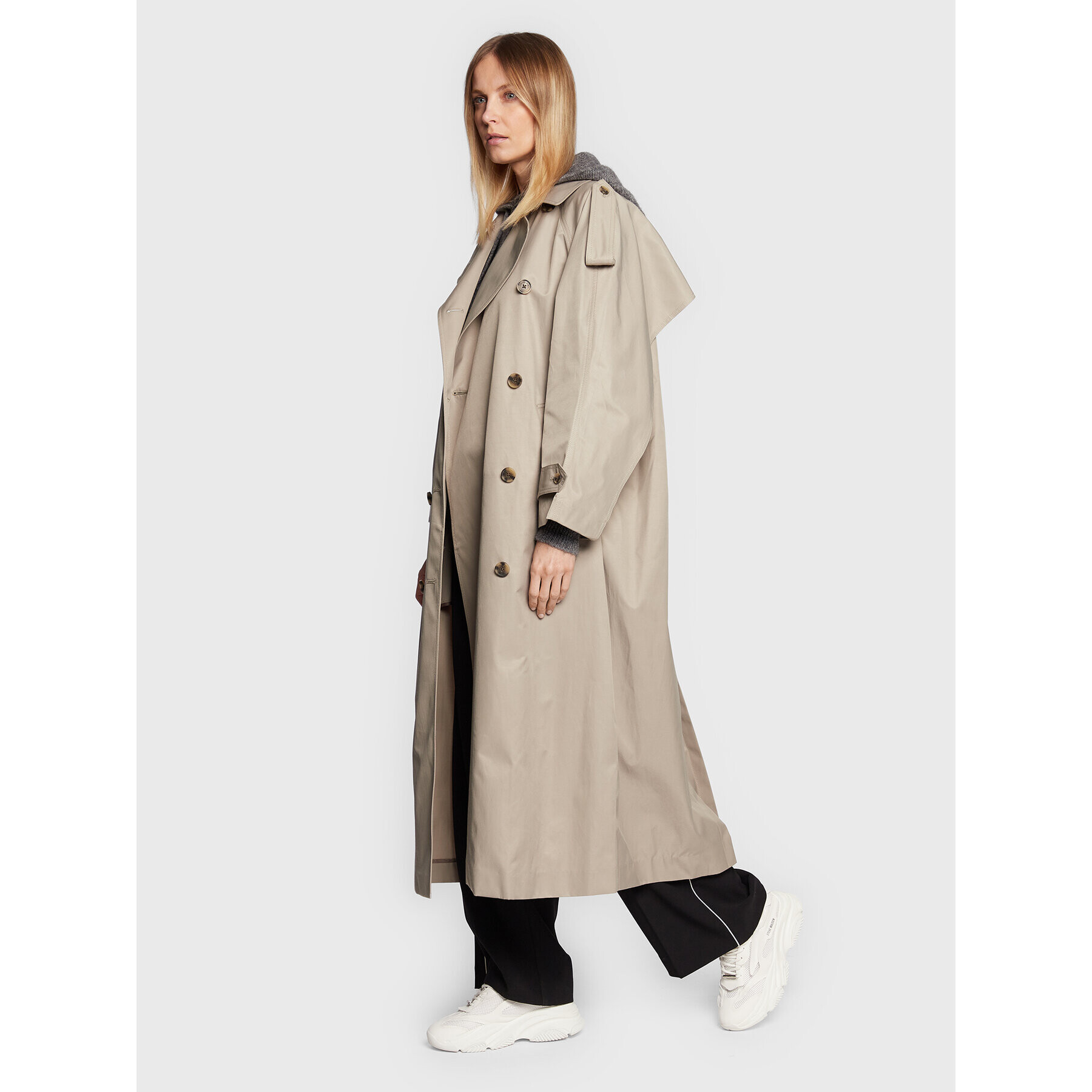 Calvin Klein Тренч K20K204997 Зелен Oversize - Pepit.bg