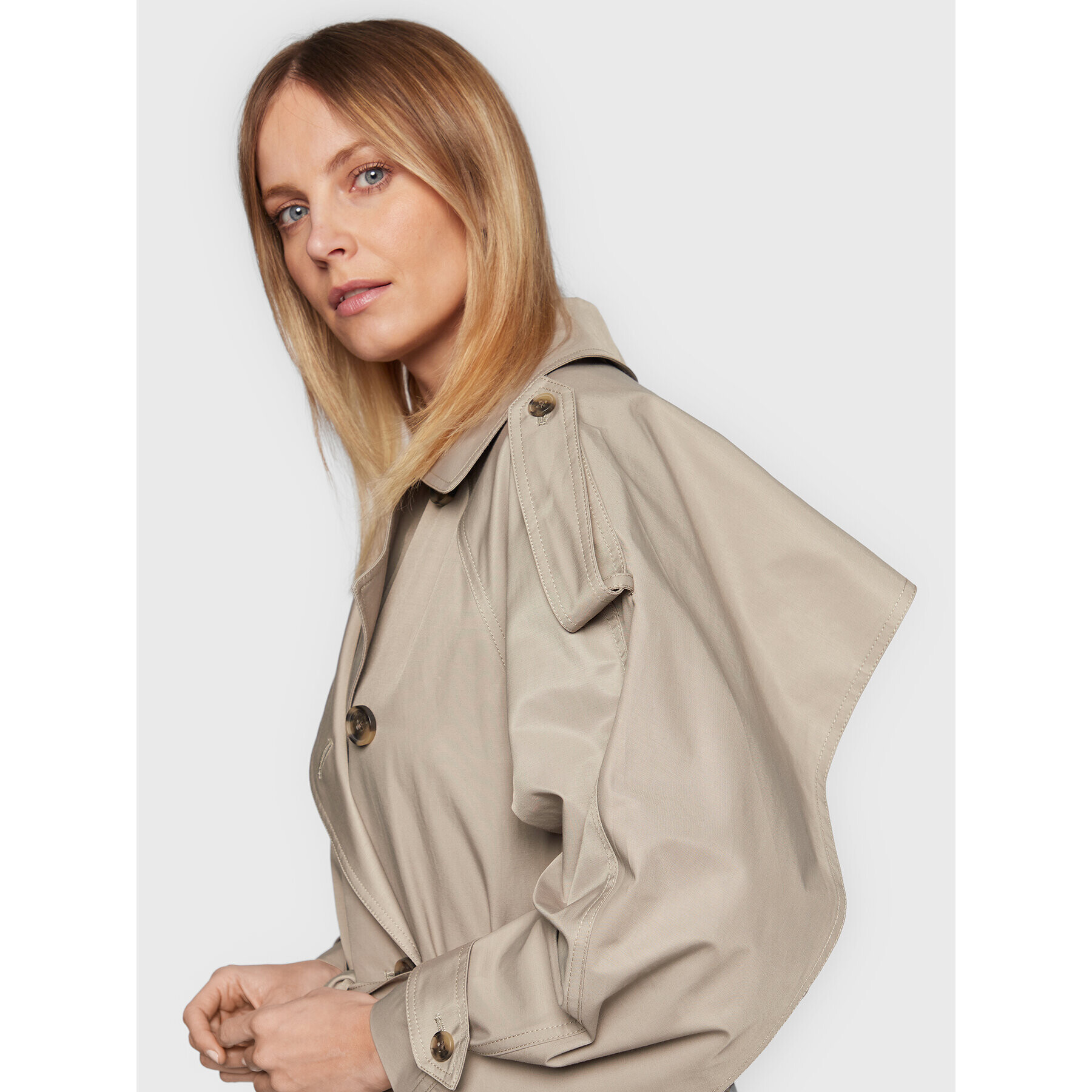 Calvin Klein Тренч K20K204997 Зелен Oversize - Pepit.bg