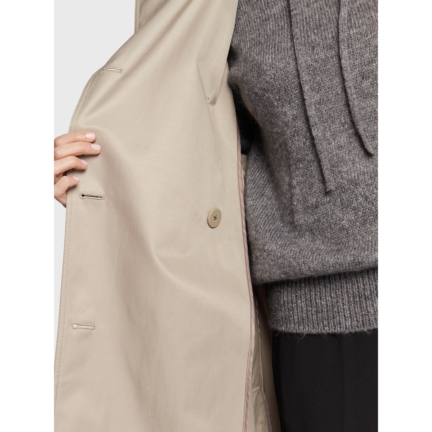 Calvin Klein Тренч K20K204997 Зелен Oversize - Pepit.bg