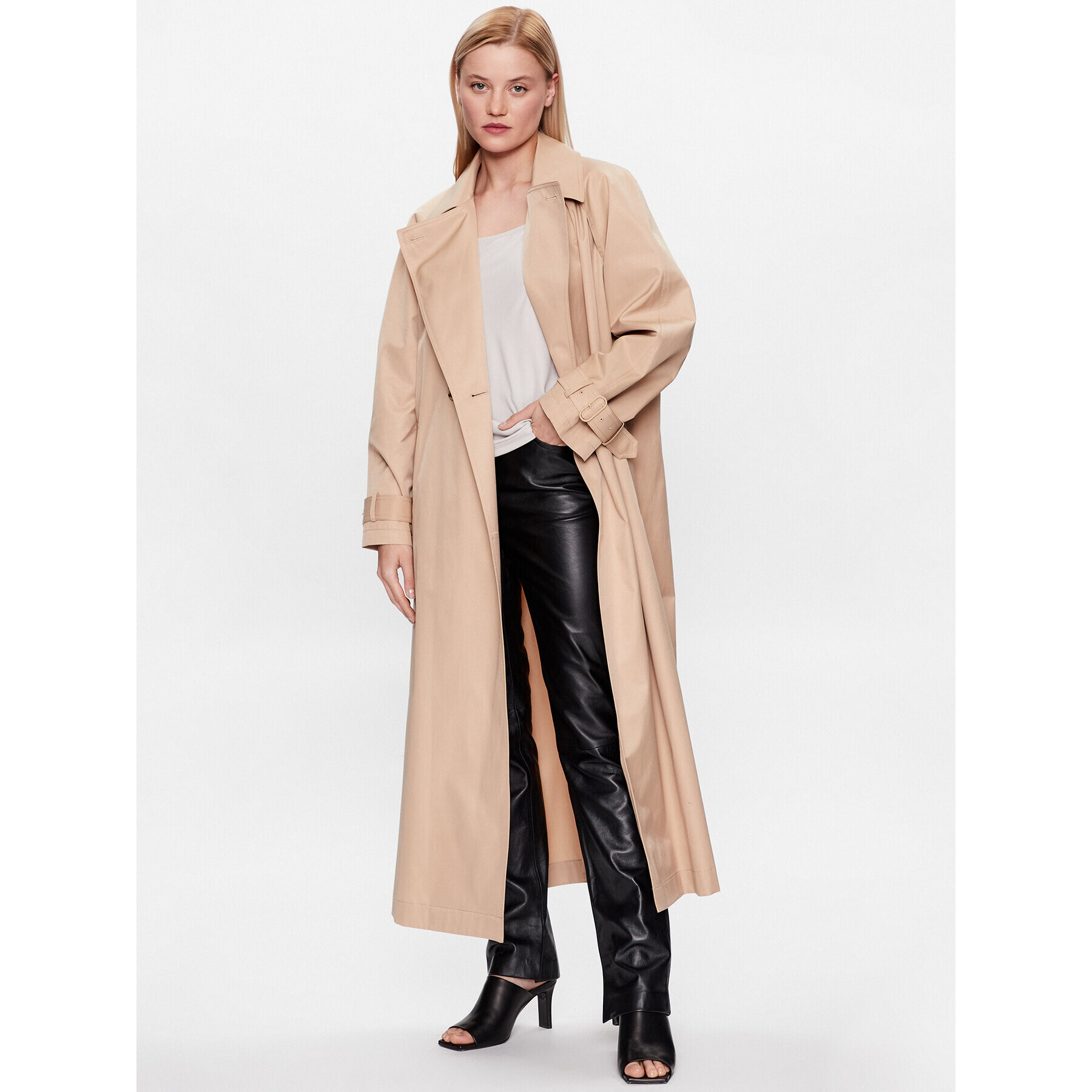 Calvin Klein Тренч K20K205498 Бежов Regular Fit - Pepit.bg