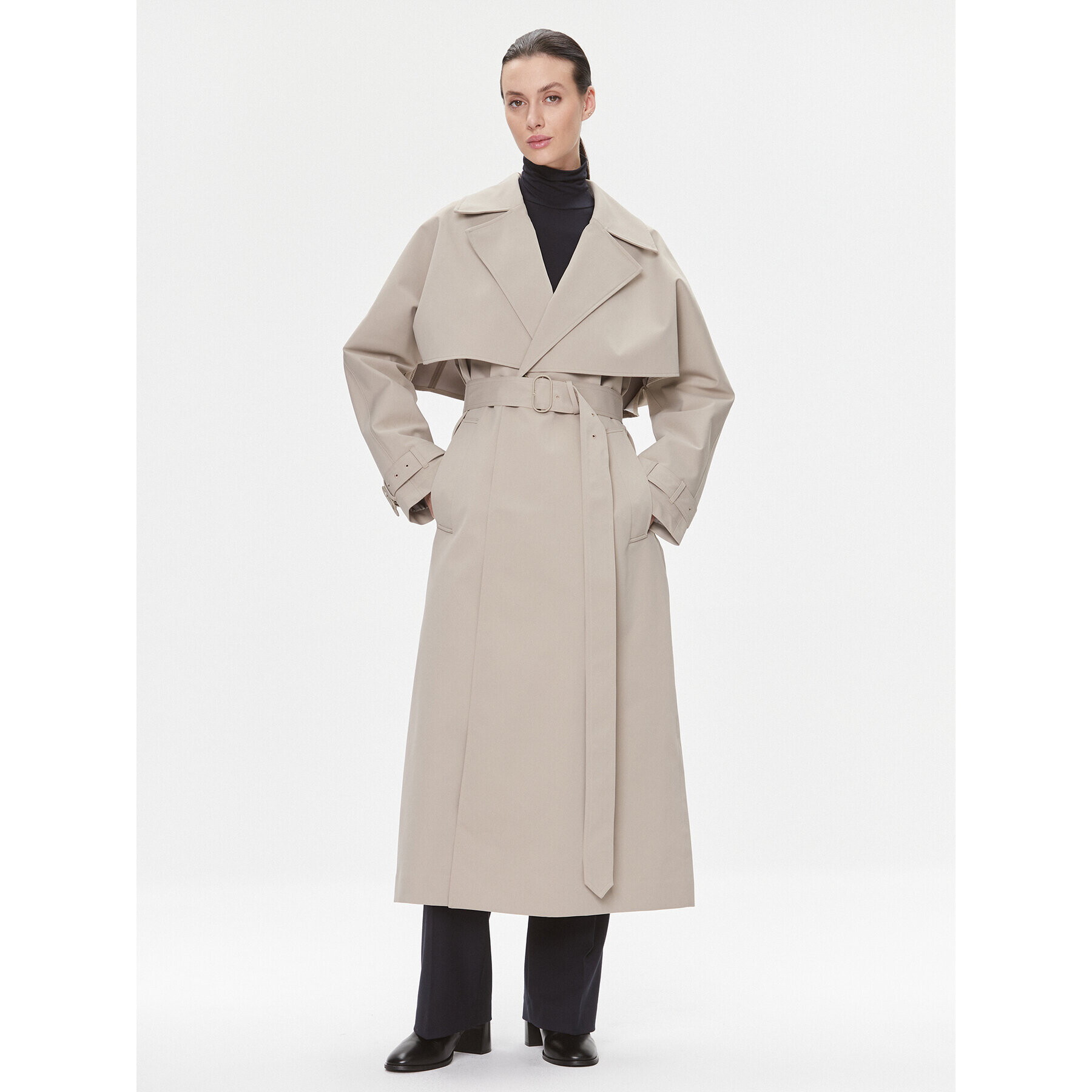 Calvin Klein Тренч K20K205939 Бежов Regular Fit - Pepit.bg