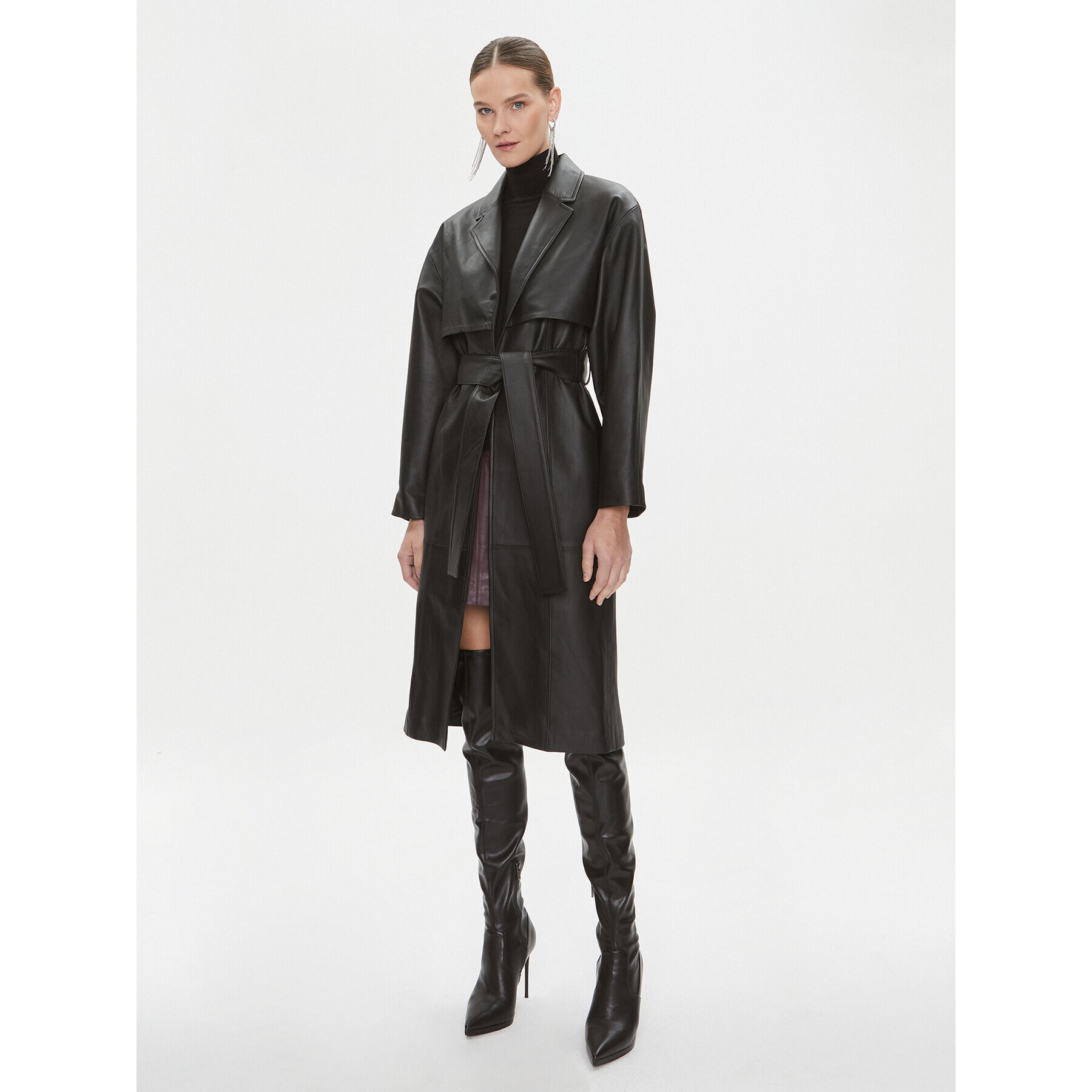 Calvin Klein Тренч K20K206719 Черен Regular Fit - Pepit.bg
