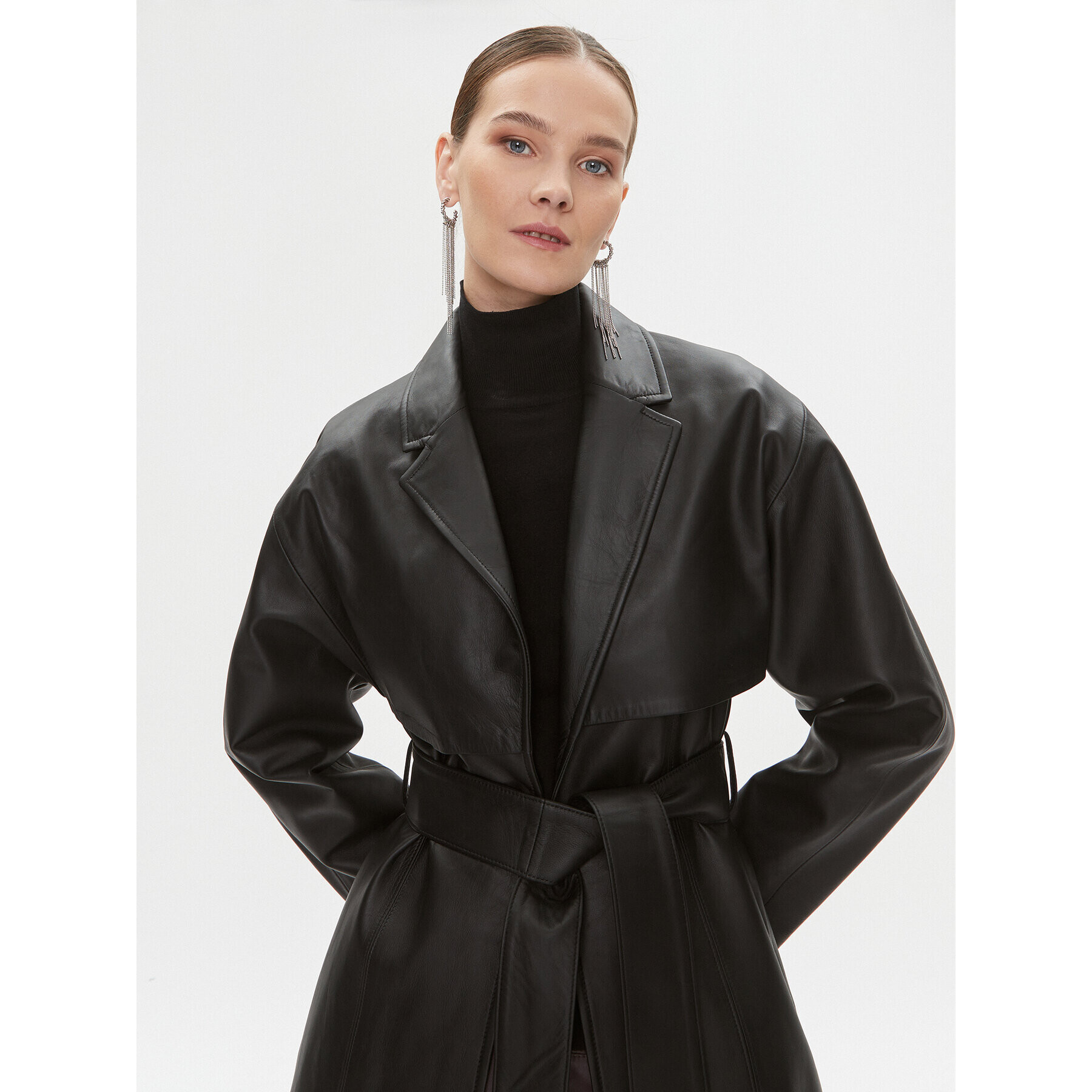 Calvin Klein Тренч K20K206719 Черен Regular Fit - Pepit.bg