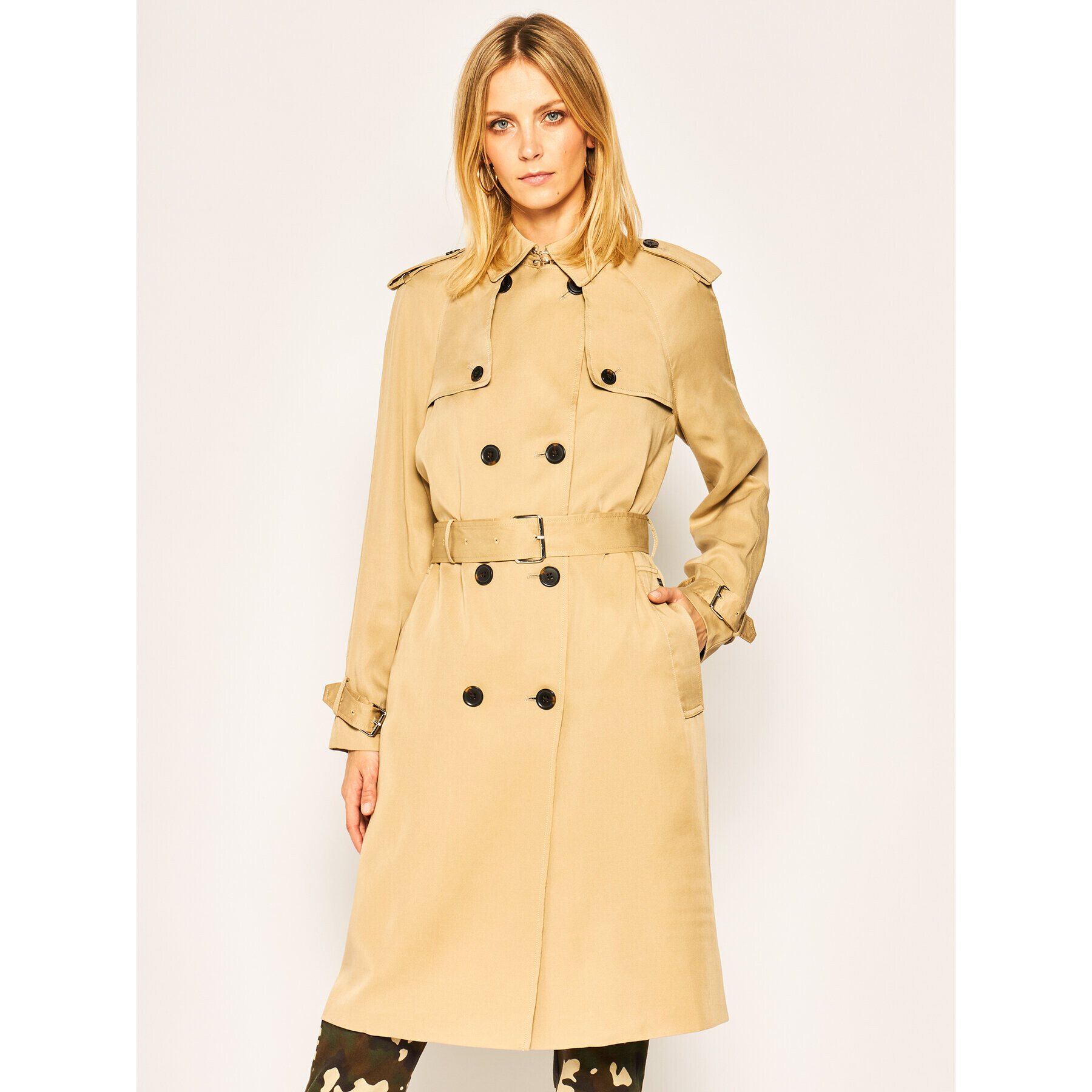 Calvin Klein Тренч Lightweight K20K201847 Кафяв Regular Fit - Pepit.bg