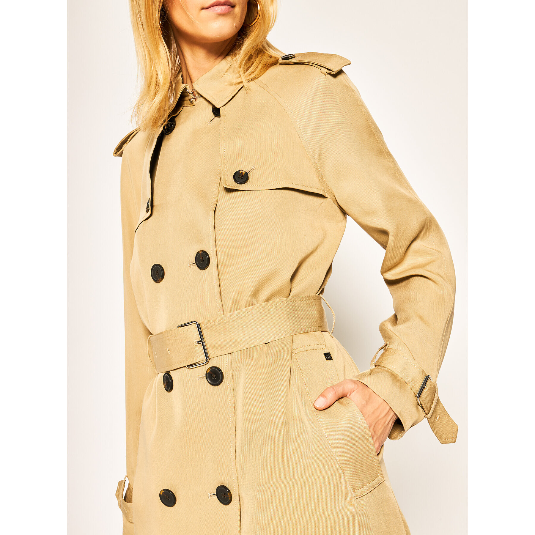 Calvin Klein Тренч Lightweight K20K201847 Кафяв Regular Fit - Pepit.bg