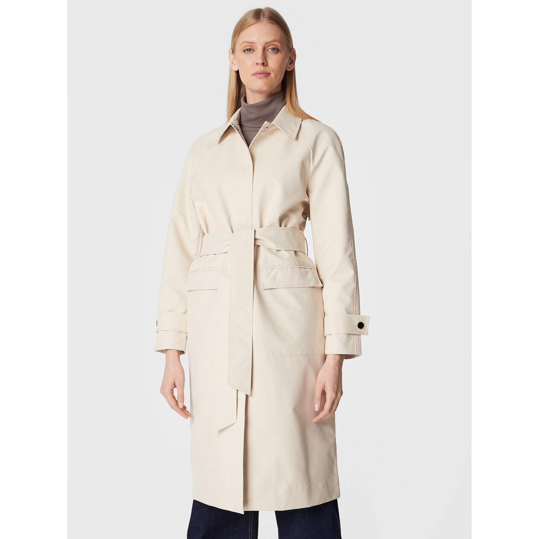 Calvin Klein Тренч Technical K20K204162 Екрю Regular Fit - Pepit.bg