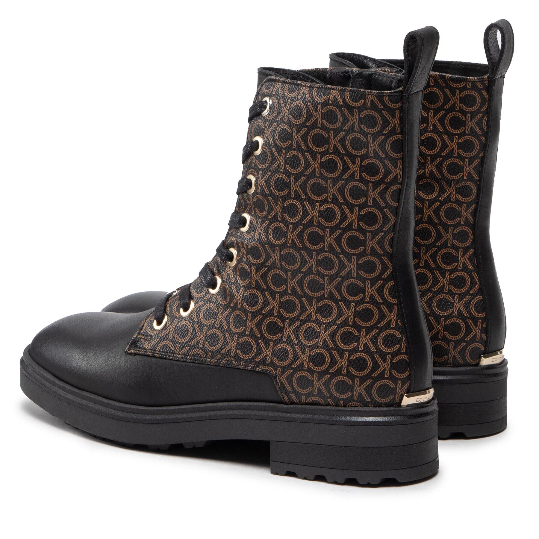 Calvin Klein Туристически oбувки Cleat Biker Boot - Mono Mix HW0HW01314 Черен - Pepit.bg