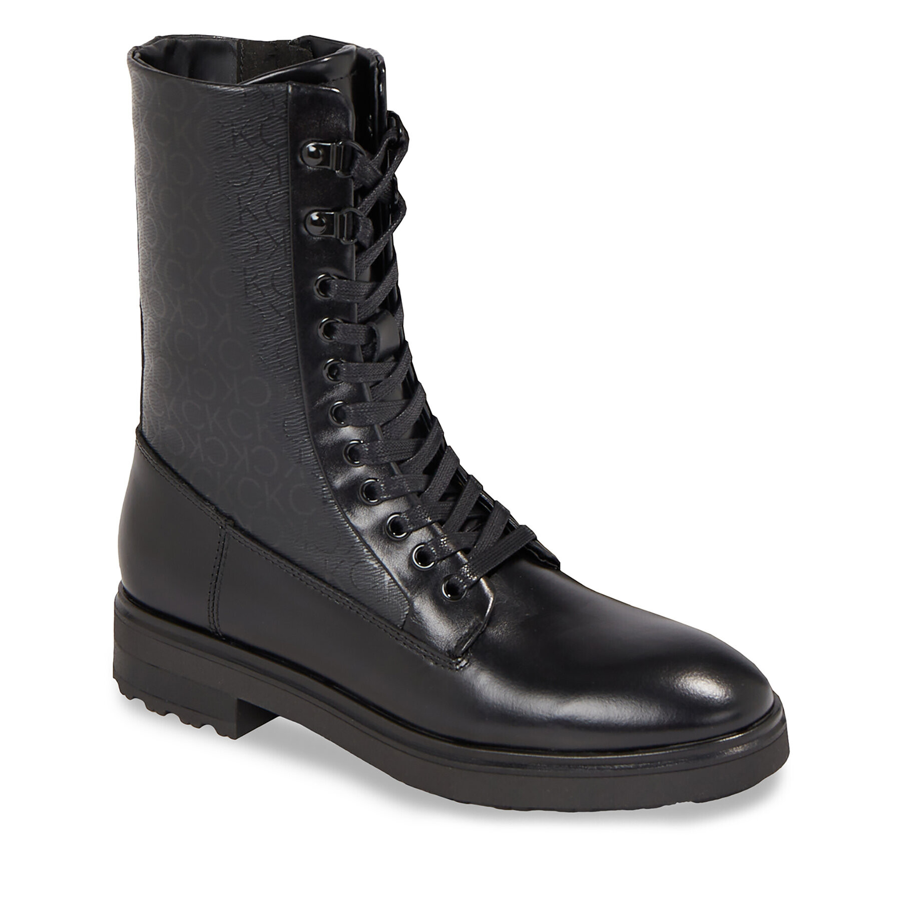 Calvin Klein Туристически oбувки Cleat Combat Boot - Epi Mono Mix HW0HW01713 Черен - Pepit.bg