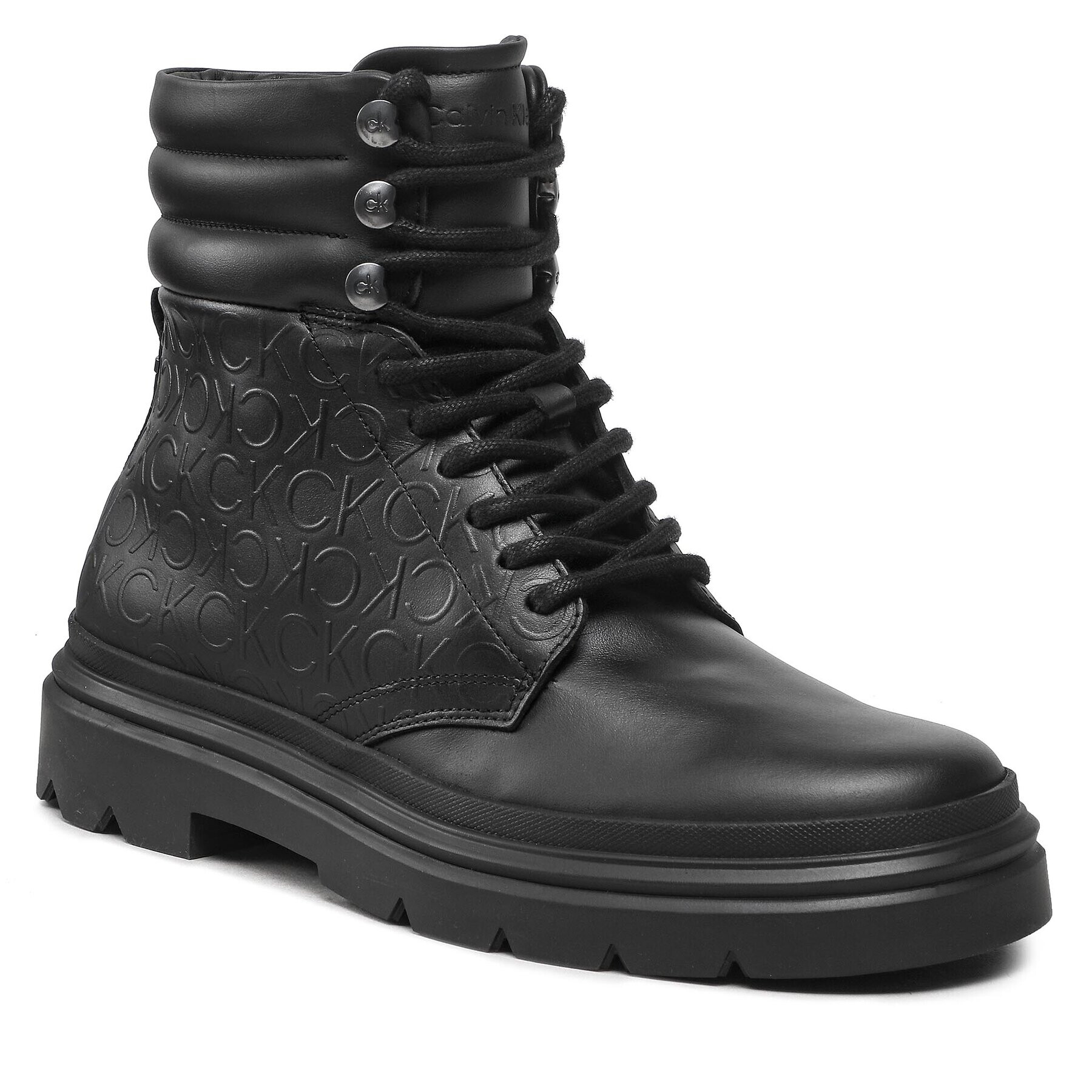 Calvin Klein Туристически oбувки Combat Boot Mono HM0HM00841 Черен - Pepit.bg