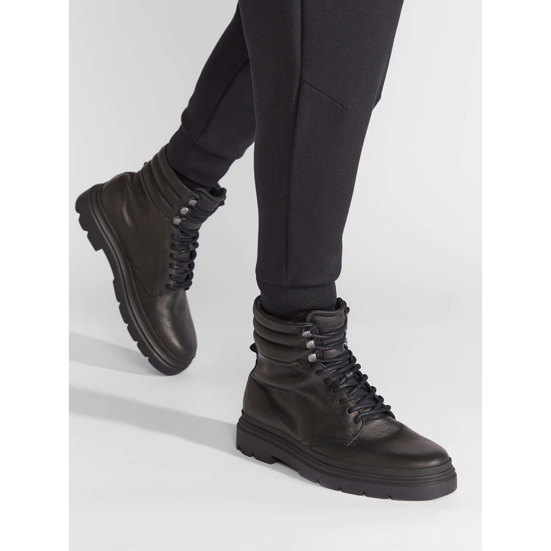Calvin Klein Туристически oбувки Combat Boot Pb Lh HM0HM00667 Черен - Pepit.bg