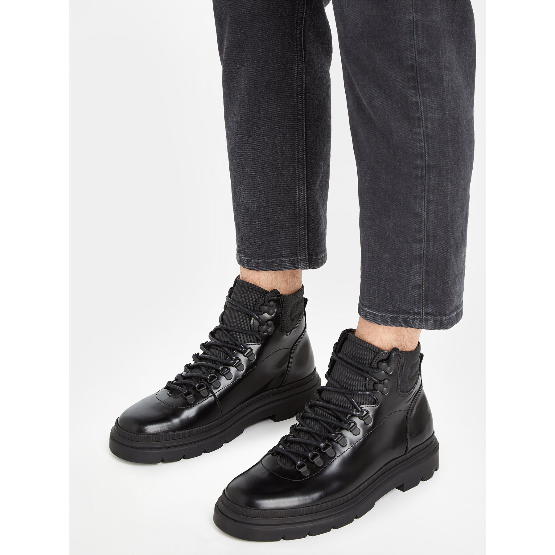 Calvin Klein Туристически oбувки Lace Up Boot HM0HM01203 Черен - Pepit.bg