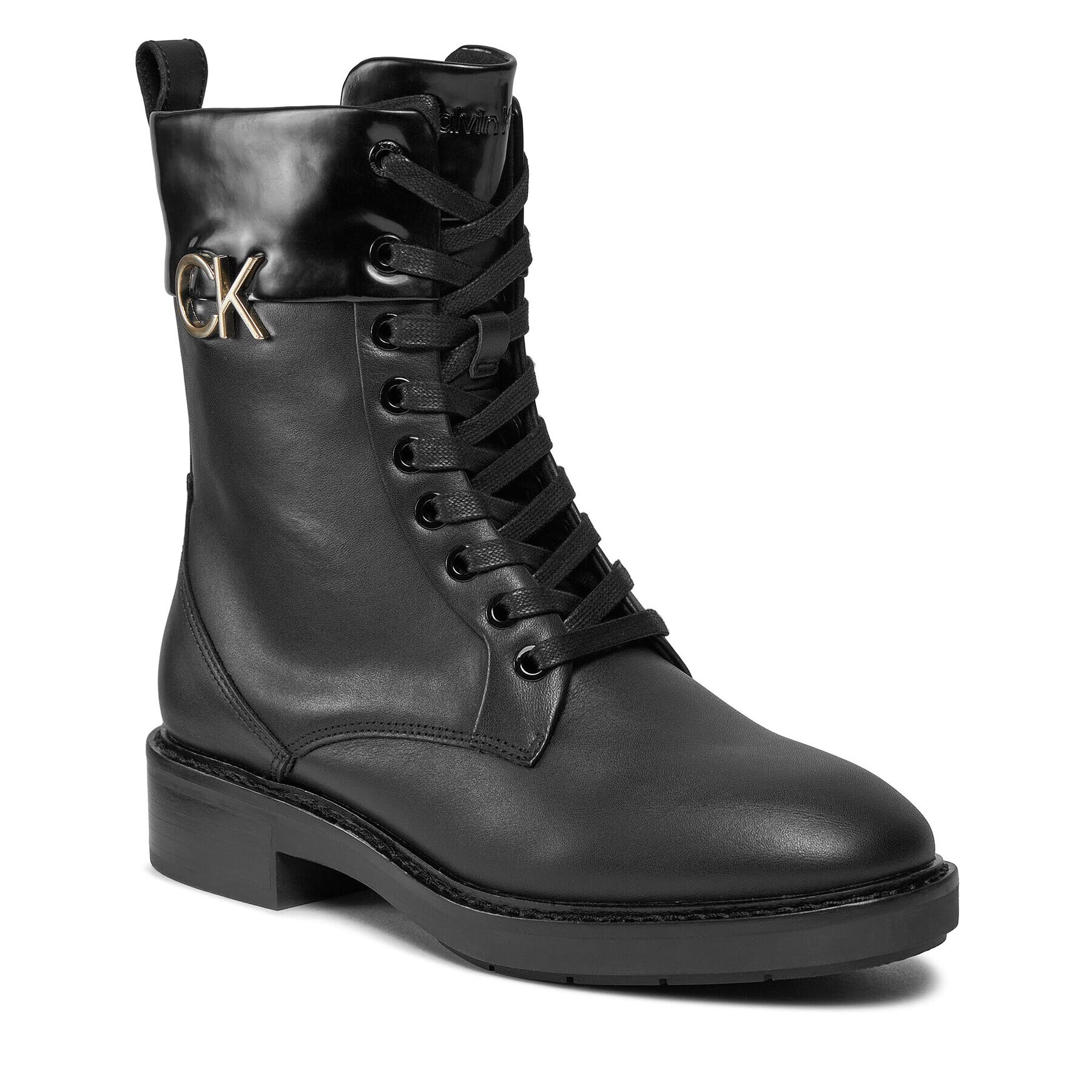 Calvin Klein Туристически oбувки Rubber Sole Combat Boot W/Hw HW0HW01717 Черен - Pepit.bg