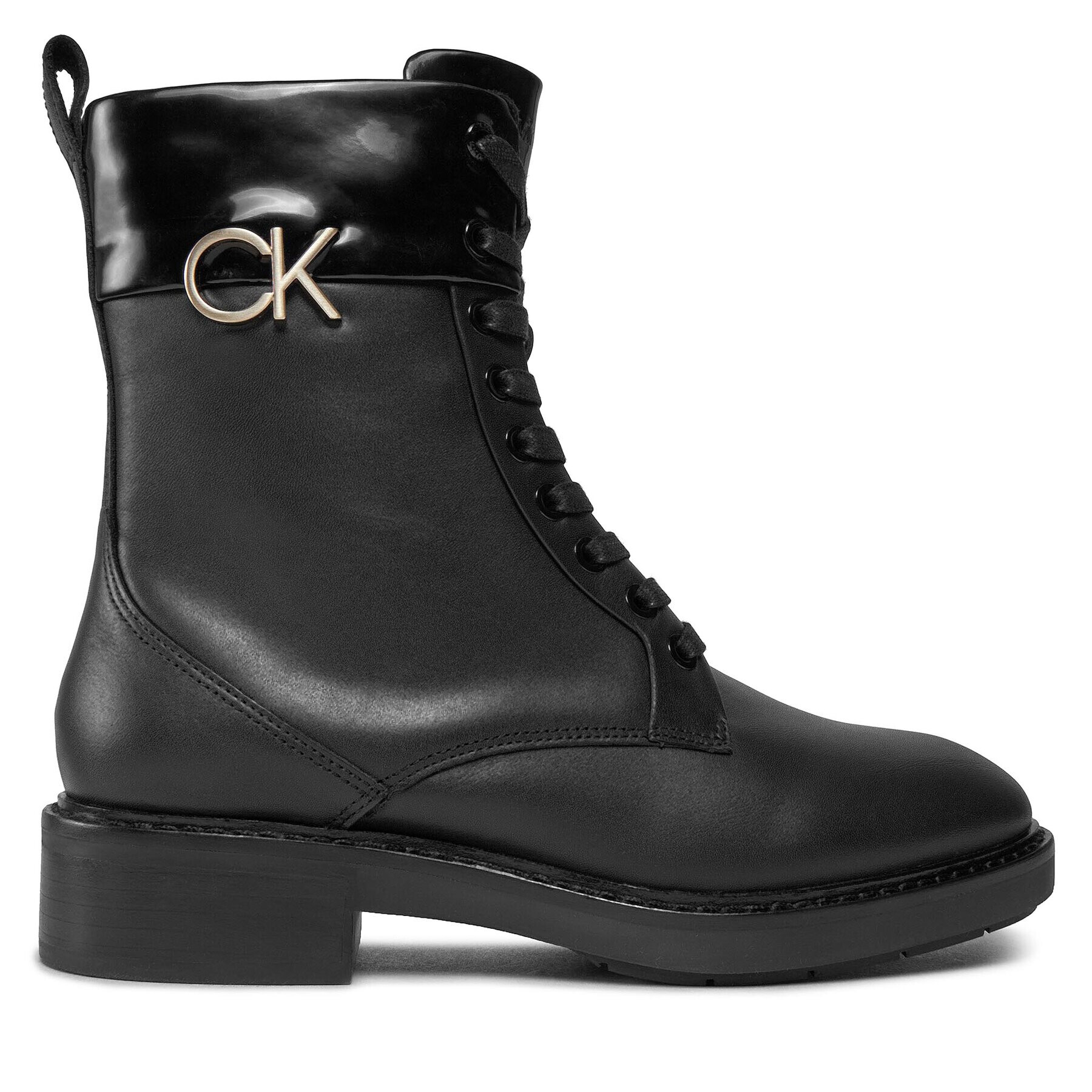 Calvin Klein Туристически oбувки Rubber Sole Combat Boot W/Hw HW0HW01717 Черен - Pepit.bg