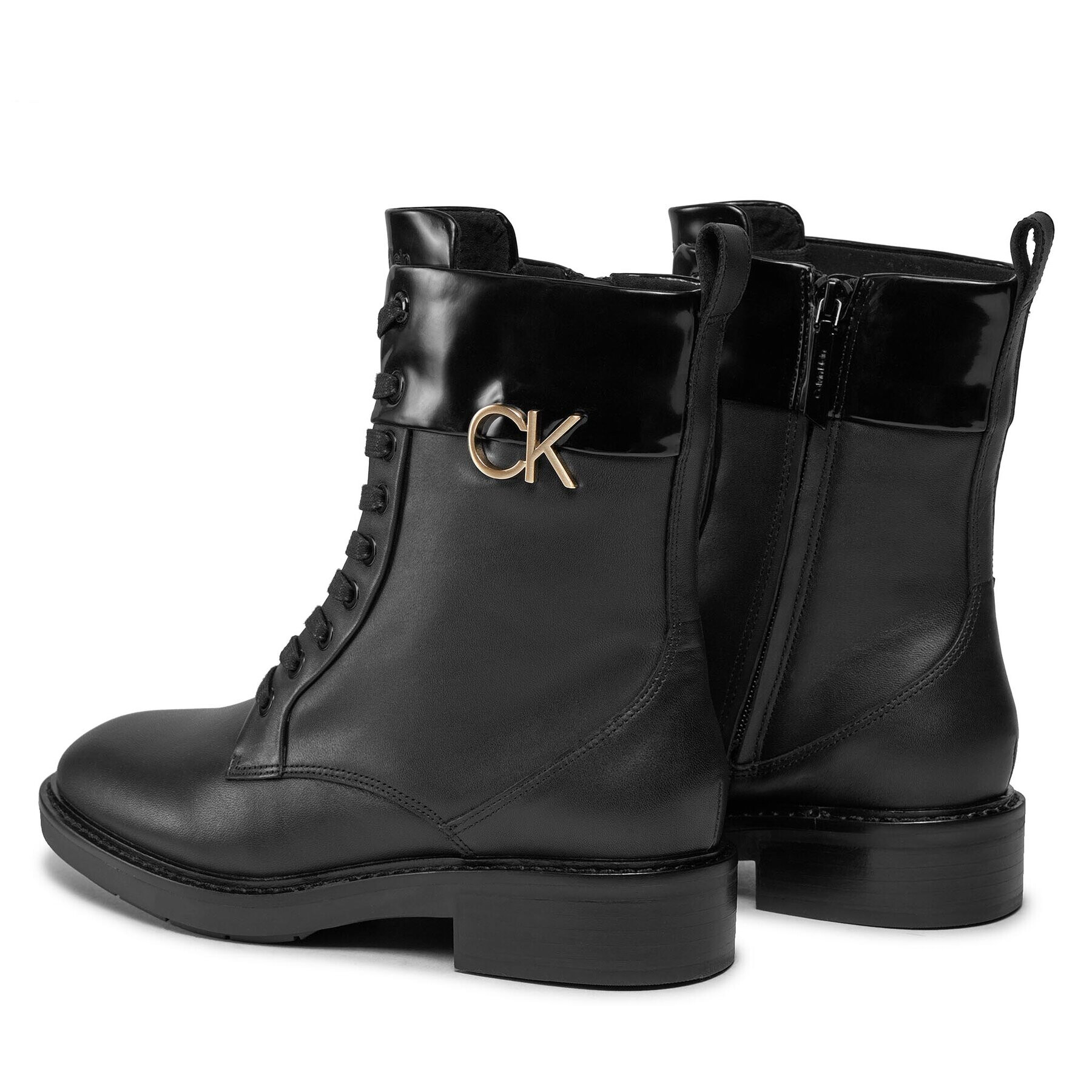 Calvin Klein Туристически oбувки Rubber Sole Combat Boot W/Hw HW0HW01717 Черен - Pepit.bg