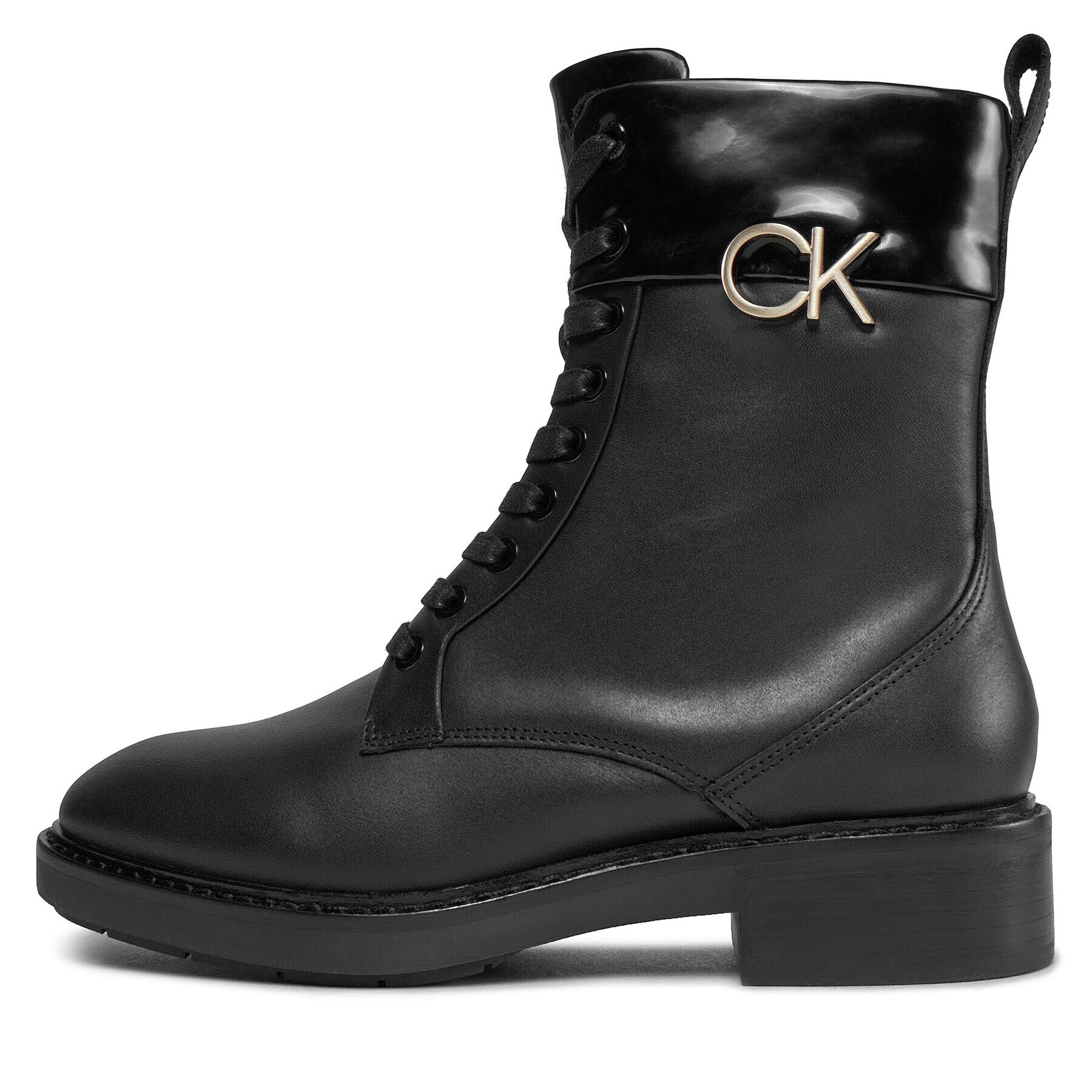 Calvin Klein Туристически oбувки Rubber Sole Combat Boot W/Hw HW0HW01717 Черен - Pepit.bg