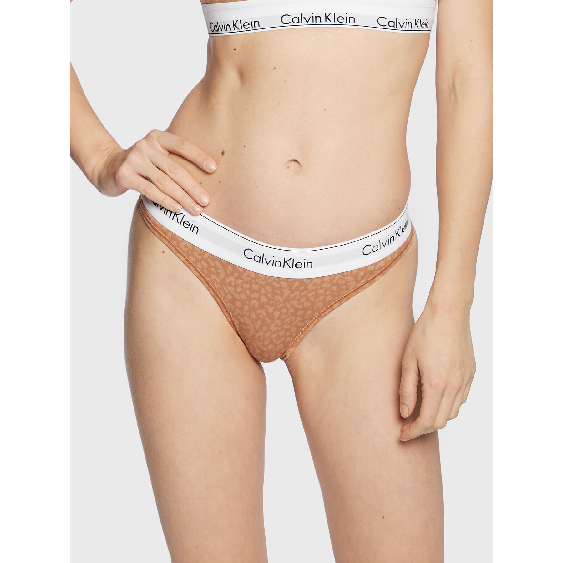 Calvin Klein Underwear Бикини тип прашка 0000F3786E Бежов - Pepit.bg