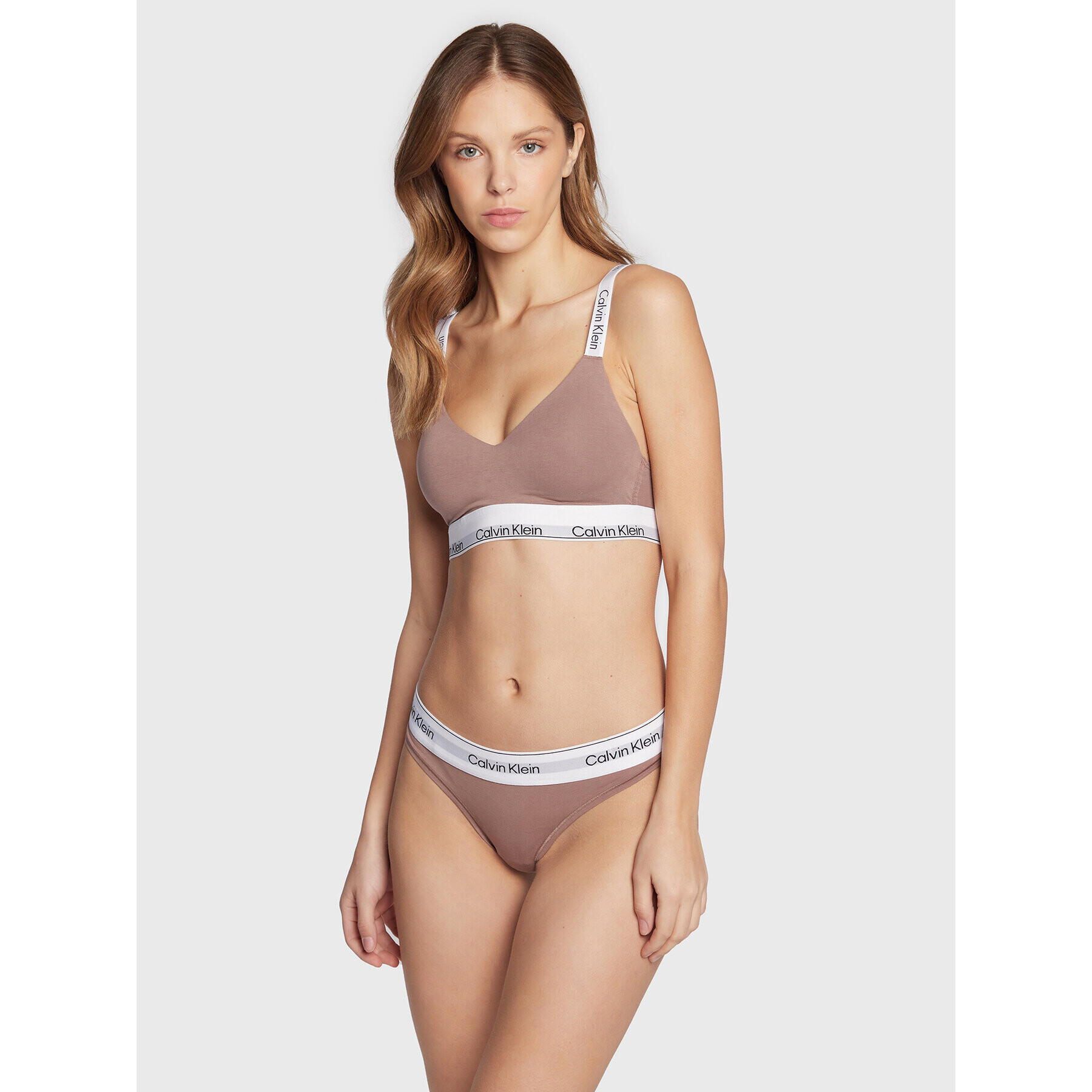 Calvin Klein Underwear Бикини тип прашка 000QF7050E Кафяв - Pepit.bg