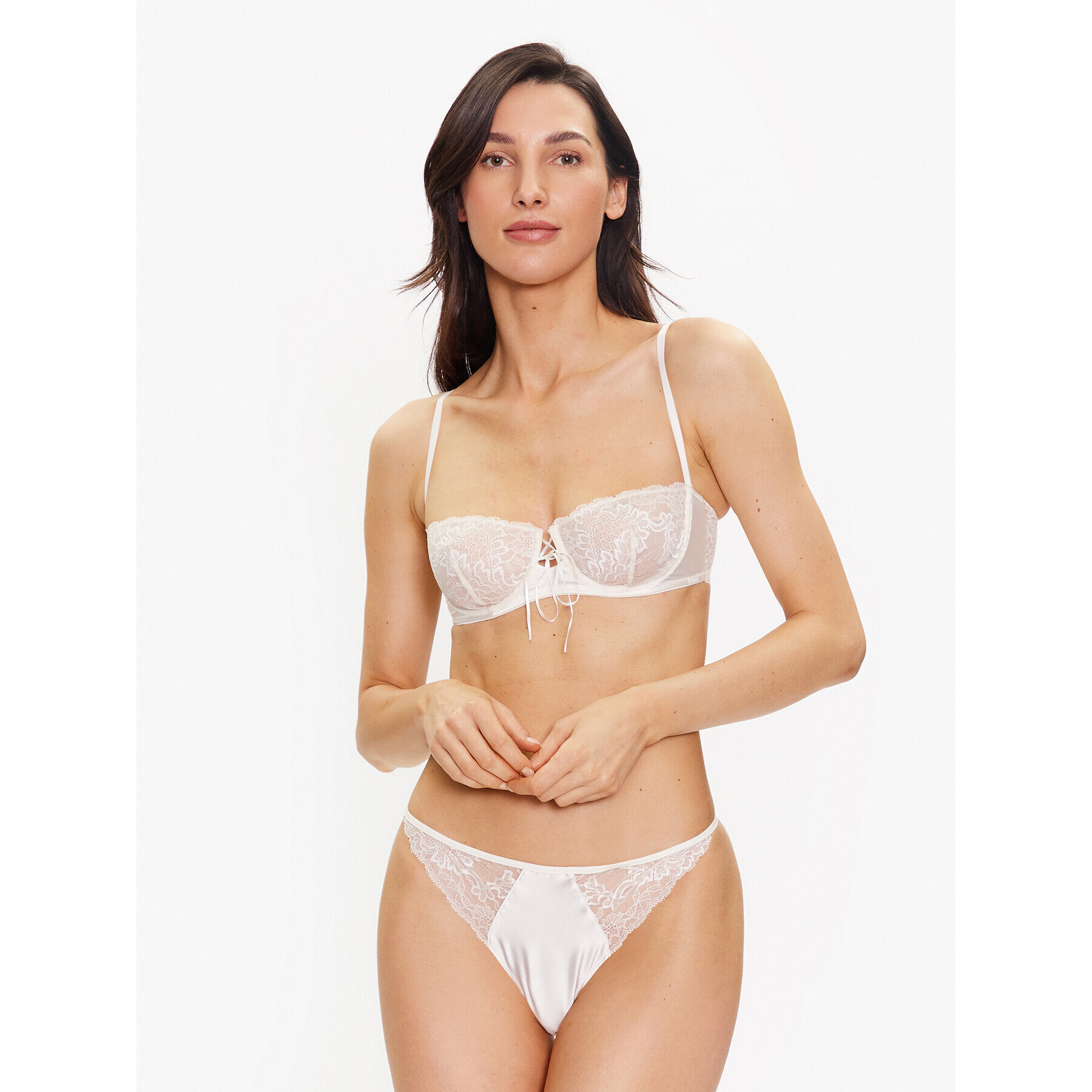 Calvin Klein Underwear Бикини тип прашка 000QF7163E Екрю - Pepit.bg