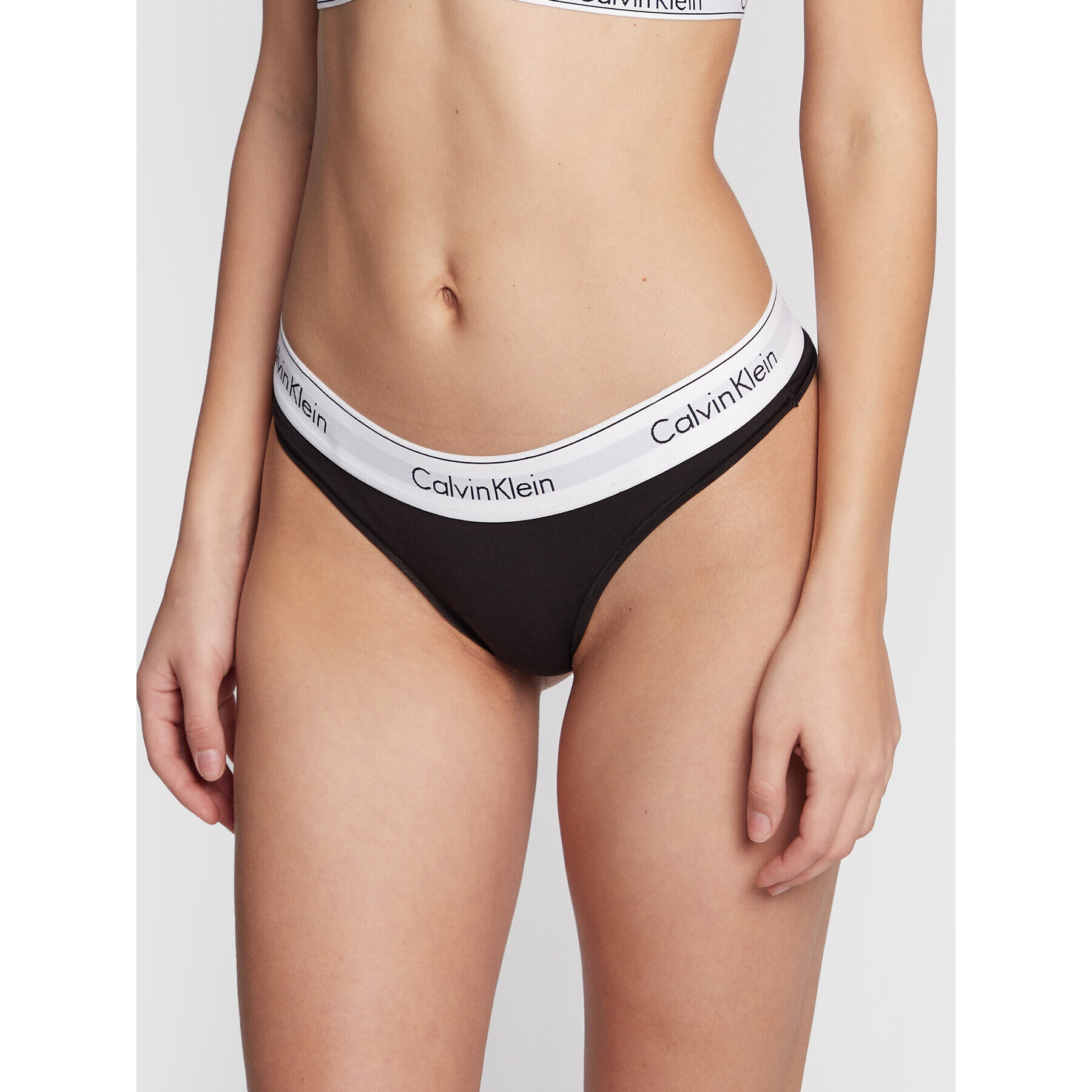 Calvin Klein Underwear Дамски бикини тип бразилиана 000QF5981E Черен - Pepit.bg