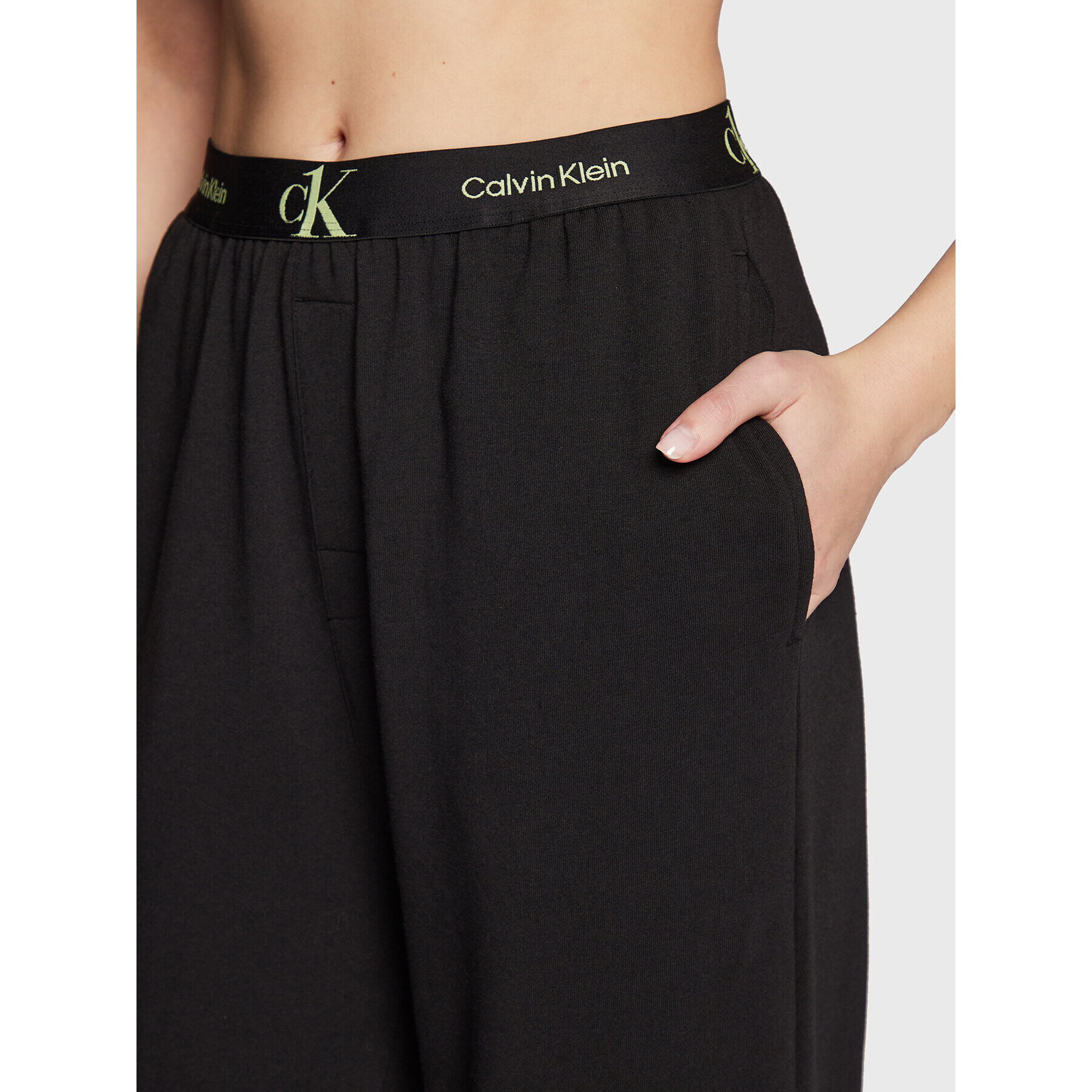 Calvin Klein Underwear Долнище на пижама 000QS6888E Черен Relaxed Fit - Pepit.bg