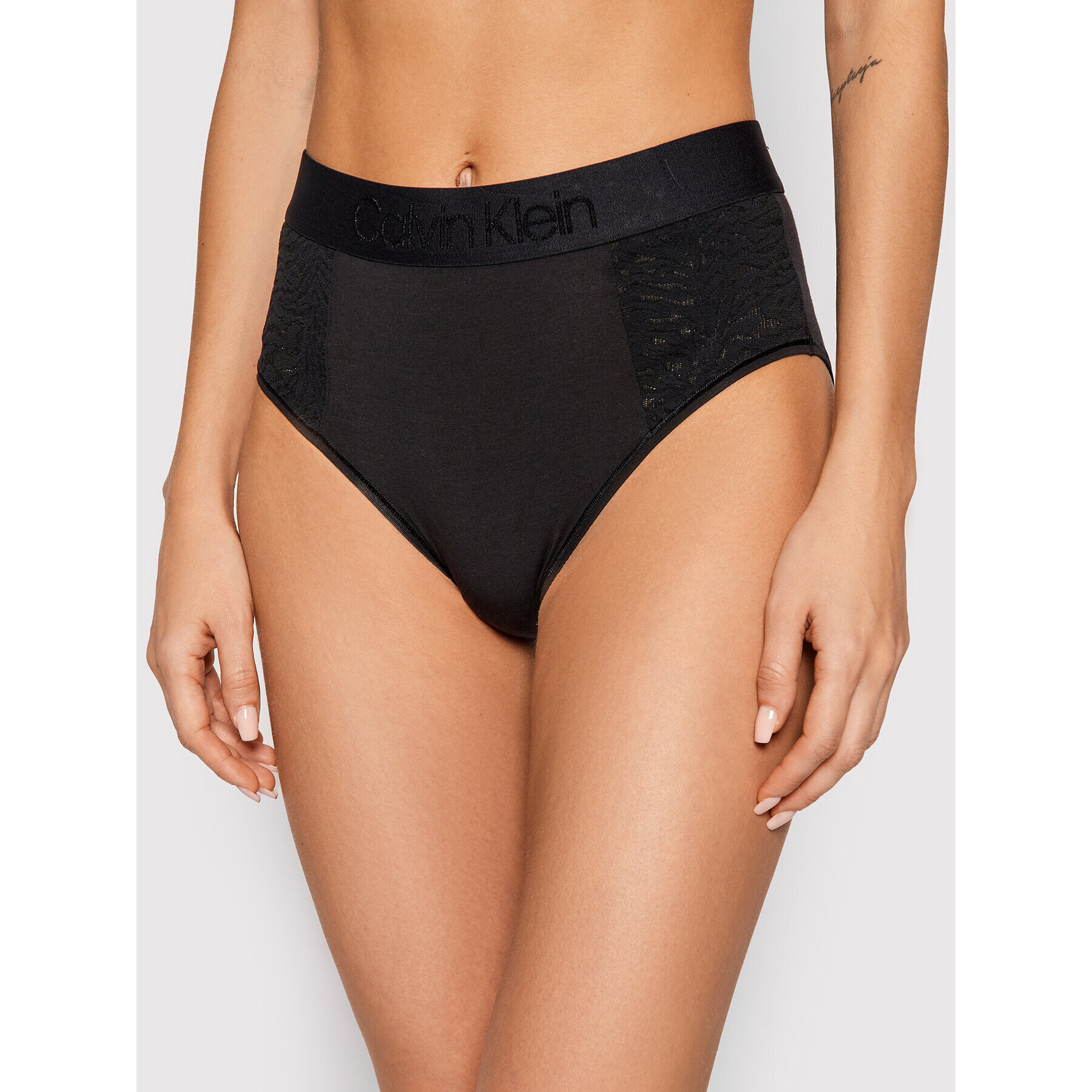 Calvin Klein Underwear Класически бикини с висока талия 000QF6632E Черен - Pepit.bg