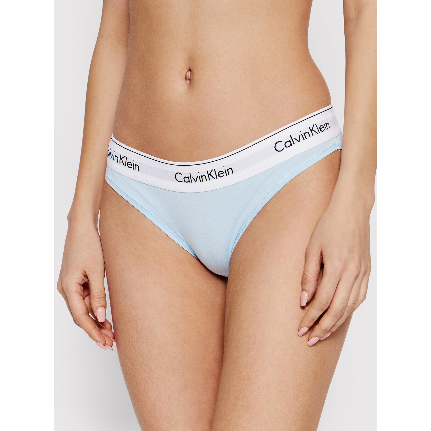 Calvin Klein Underwear Класически дамски бикини 0000F3787E Син - Pepit.bg