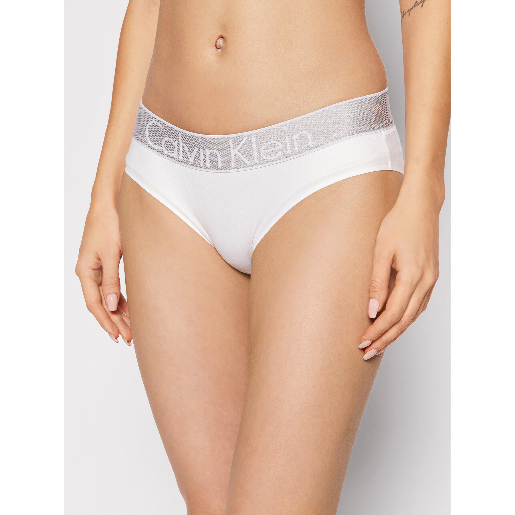 Calvin Klein Underwear Класически дамски бикини 000QF1999E Бял - Pepit.bg