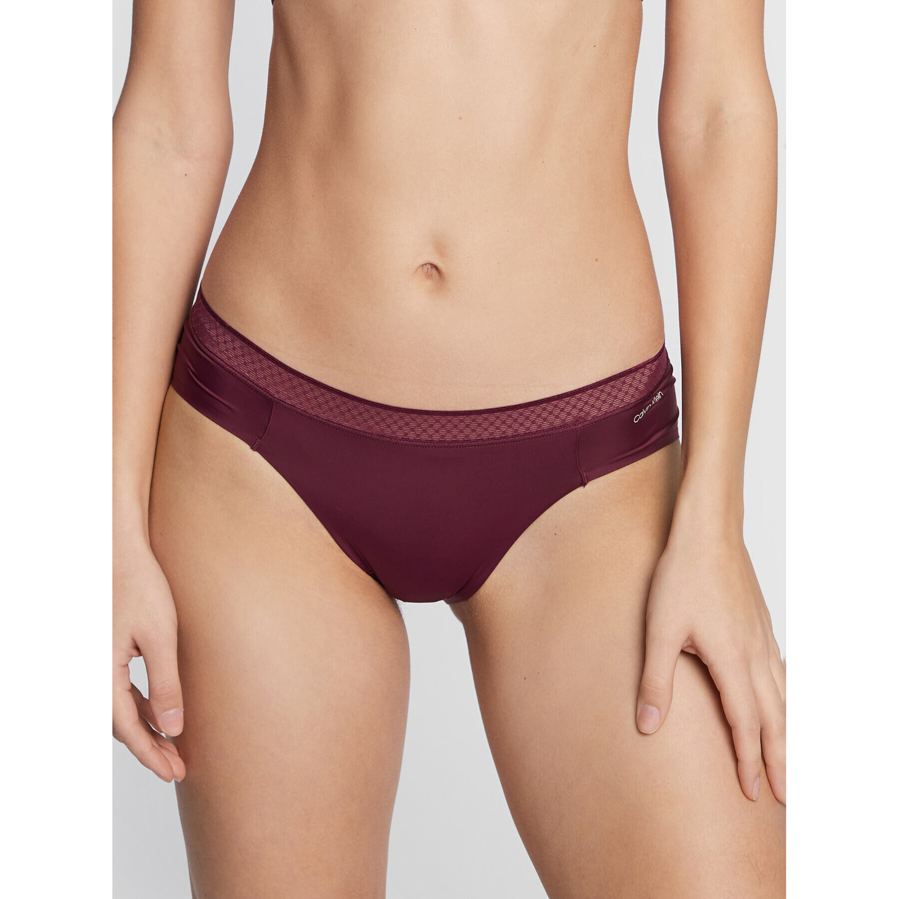 Calvin Klein Underwear Класически дамски бикини 000QF6308E Бордо - Pepit.bg