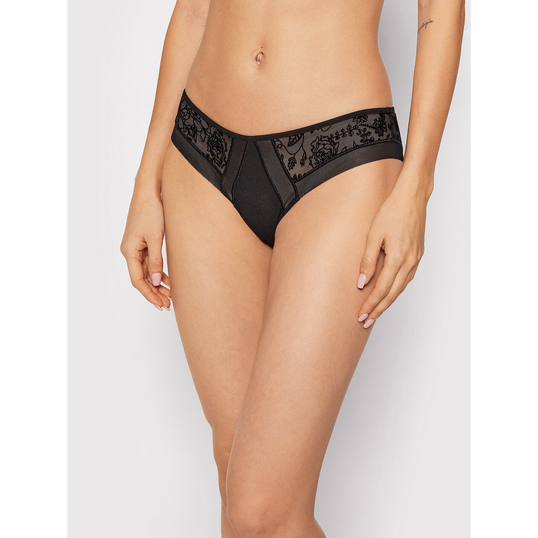 Calvin Klein Underwear Класически дамски бикини 000QF6642E Черен - Pepit.bg