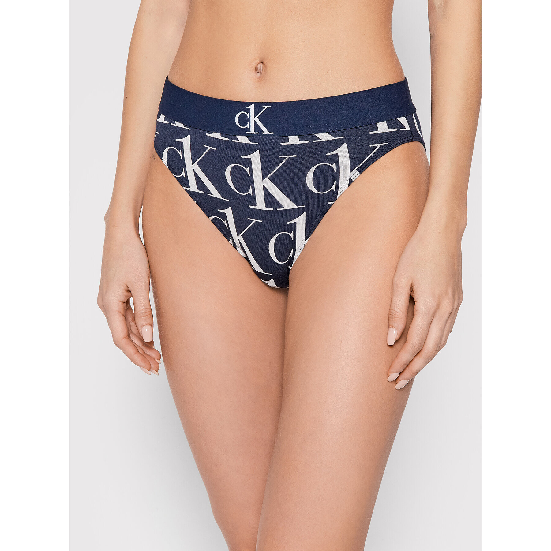 Calvin Klein Underwear Класически дамски бикини 000QF6671E Тъмносин - Pepit.bg